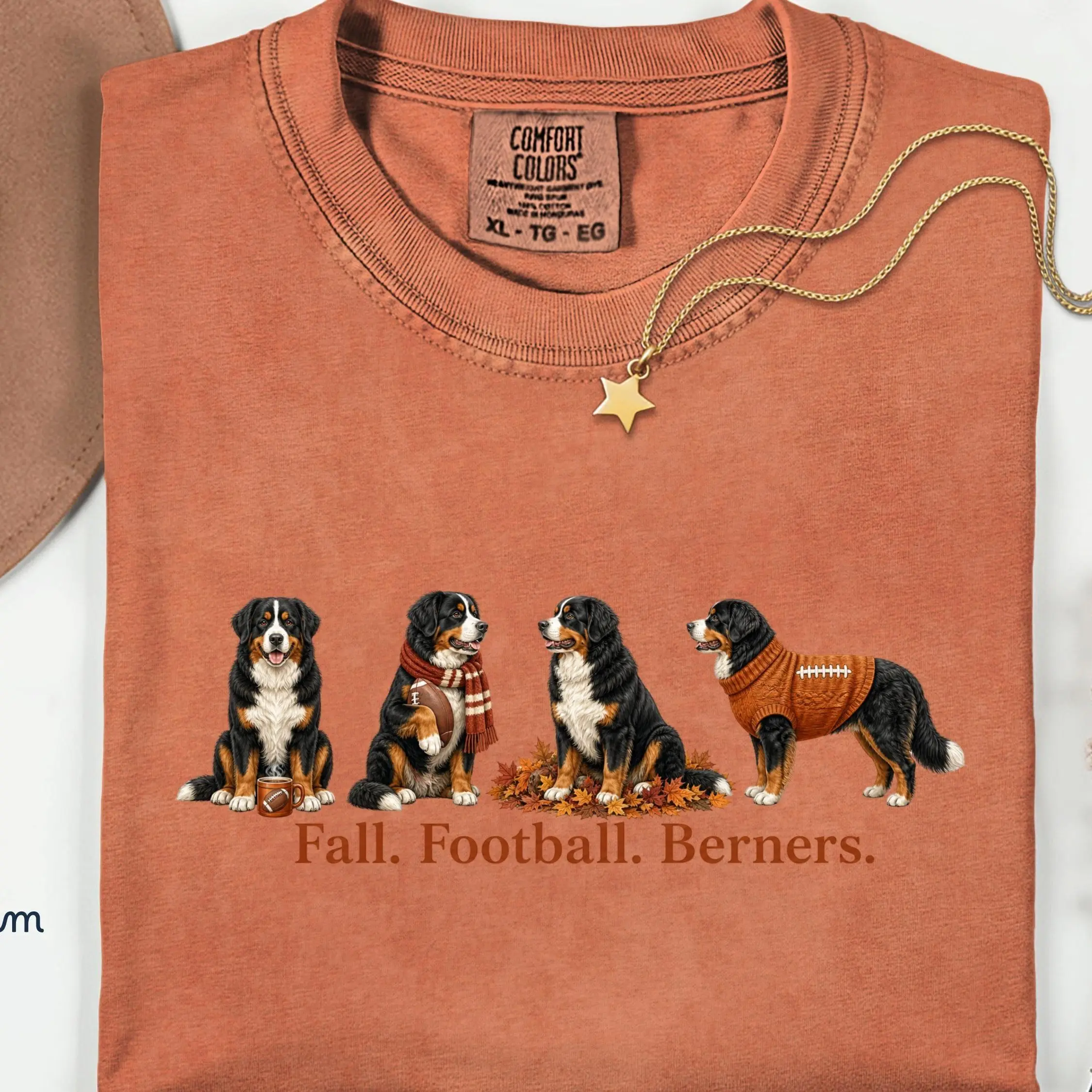 Comfort Colors Fall Football Dog Mom Shirt, Labrador Golden Dachshund Poodle Breed Tee, Funny Gift - photo 5