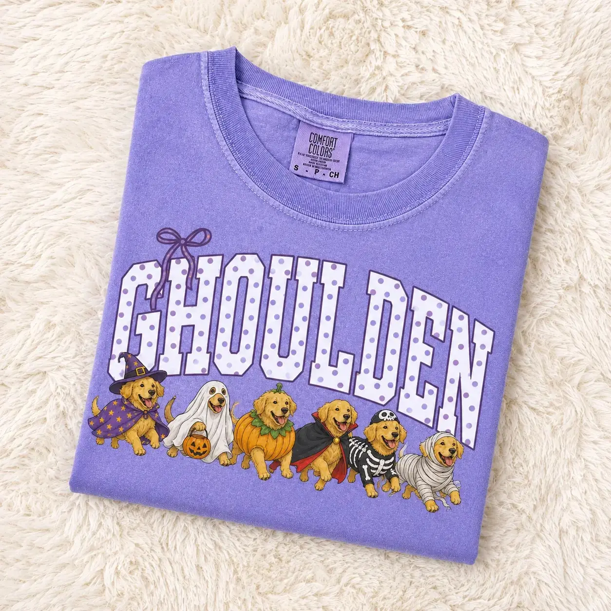 Comfort Colors Halloween Dog Mom Shirt, Labrador Golden Dachshund Poodle Breed Tee, Spooky Season Gift - photo 3