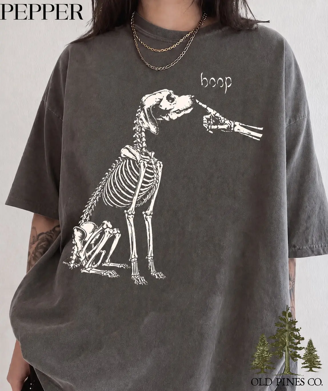 Comfort Colors Custom Dog Breed Skeleton Shirt, Boop Bones Halloween Tee, Funny Spooky Pet Lover Gift - photo 5