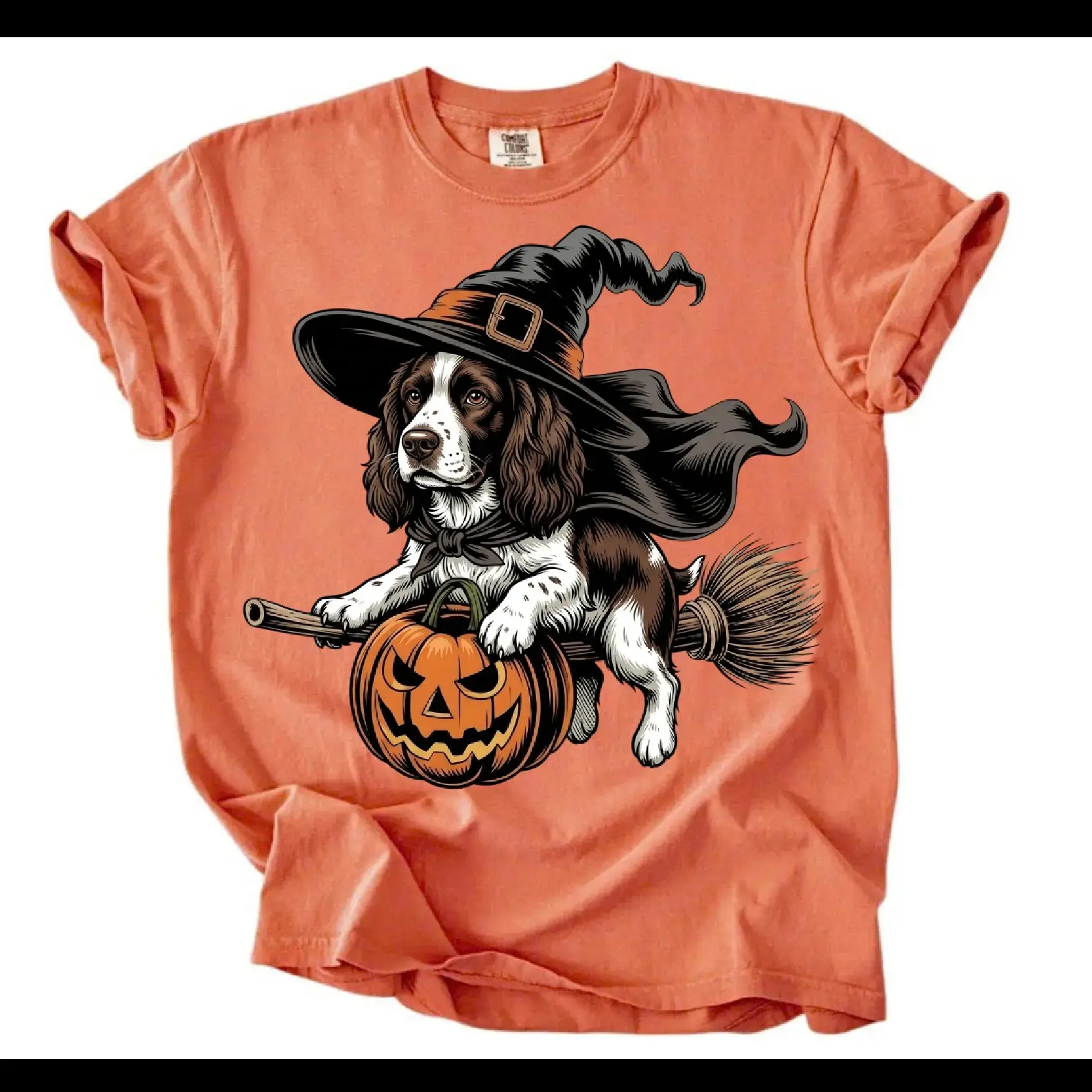 Comfort Colors 50 Dogs Halloween Dachshund Shirt, Funny Skeleton Wiener Dog Witch Costume Tee, Cute Lovers Gift - photo 2