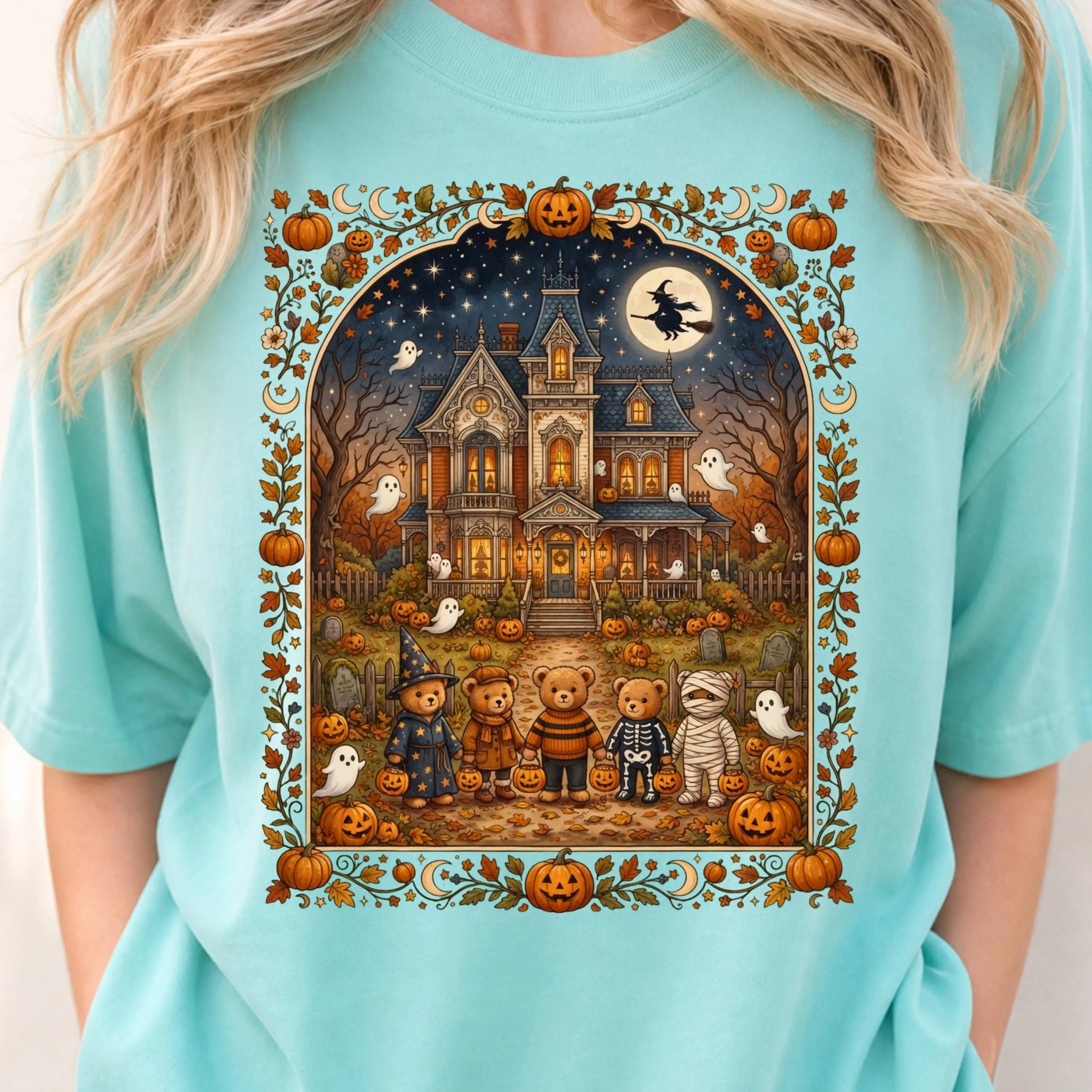 Comfort Colors 90s Bears Halloween Trick Or Treat Shirt, Retro Vintage Fall Autumn Tee for Boys and Girls - photo 2