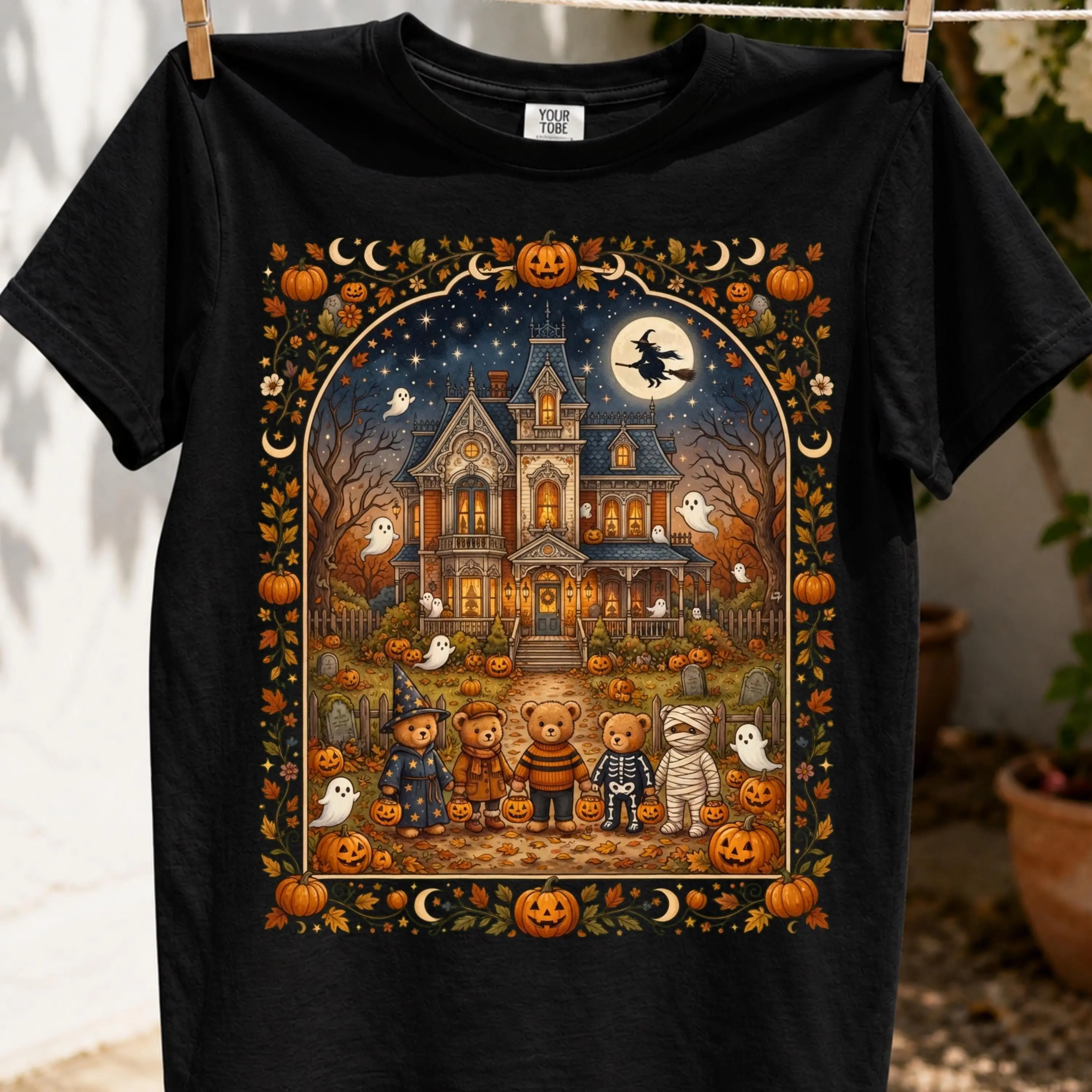 Comfort Colors 90s Bears Halloween Trick Or Treat Shirt, Retro Vintage Fall Autumn Tee for Boys and Girls - photo 4
