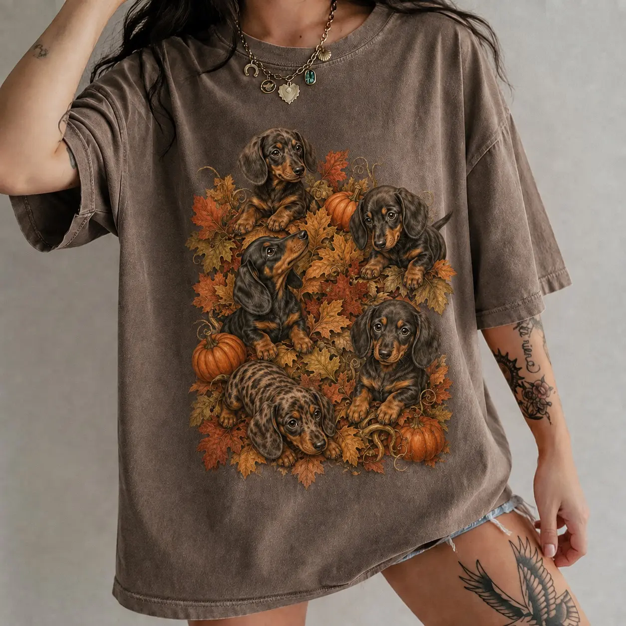 Comfort Colors 90s Pumpkin Dog Breeds Shirt, Retro Vintage Fall Lover Cottagecore Cozy Graphic Tee - photo 2