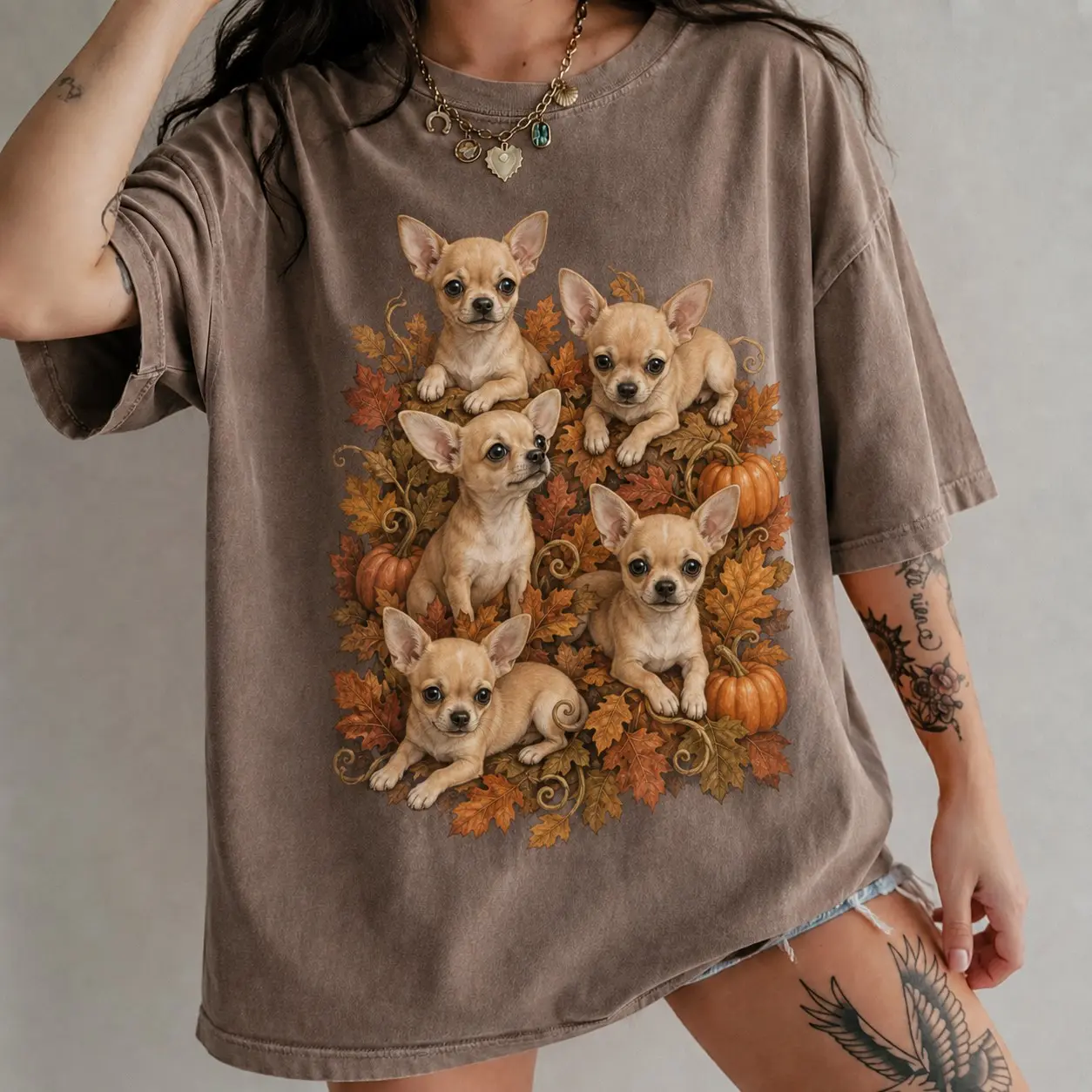 Comfort Colors 90s Pumpkin Dog Breeds Shirt, Retro Vintage Fall Lover Cottagecore Cozy Graphic Tee - photo 3