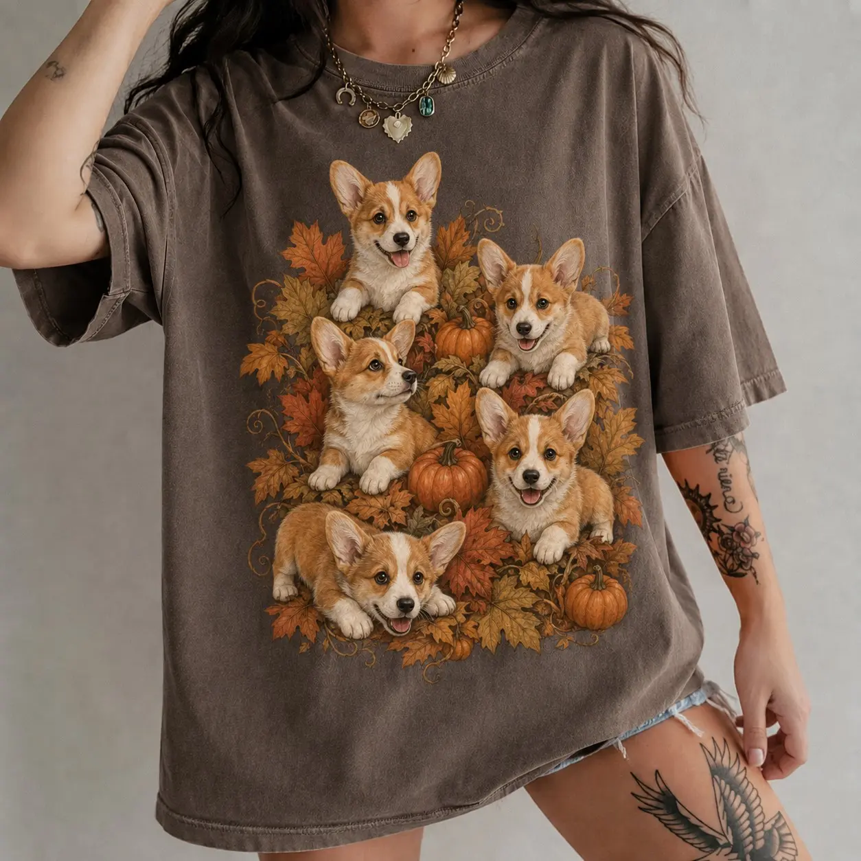 Comfort Colors 90s Pumpkin Dog Breeds Shirt, Retro Vintage Fall Lover Cottagecore Cozy Graphic Tee - photo 4