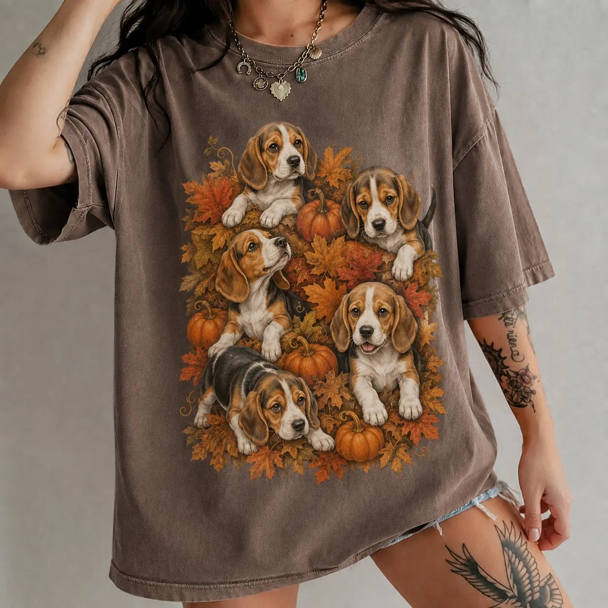 Comfort Colors 90s Pumpkin Dog Breeds Shirt, Retro Vintage Fall Lover Cottagecore Cozy Graphic Tee - photo 5