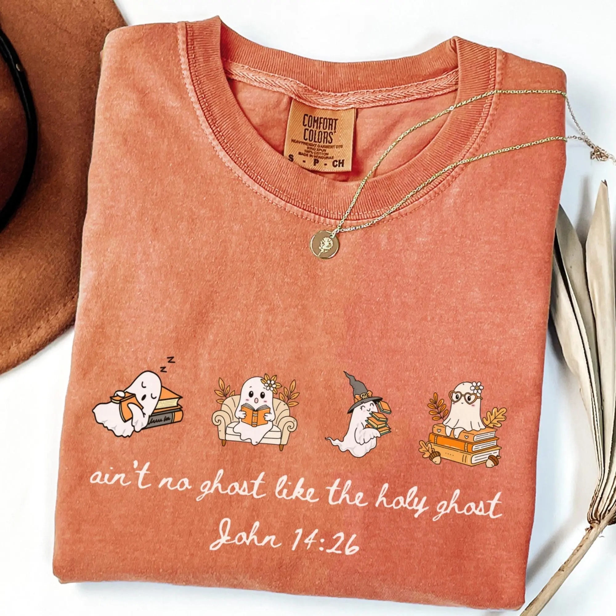 Comfort Colors Ain't No Ghost Like the Holy Ghost Shirt, Christian Halloween Cozy Autumn Fall Tee