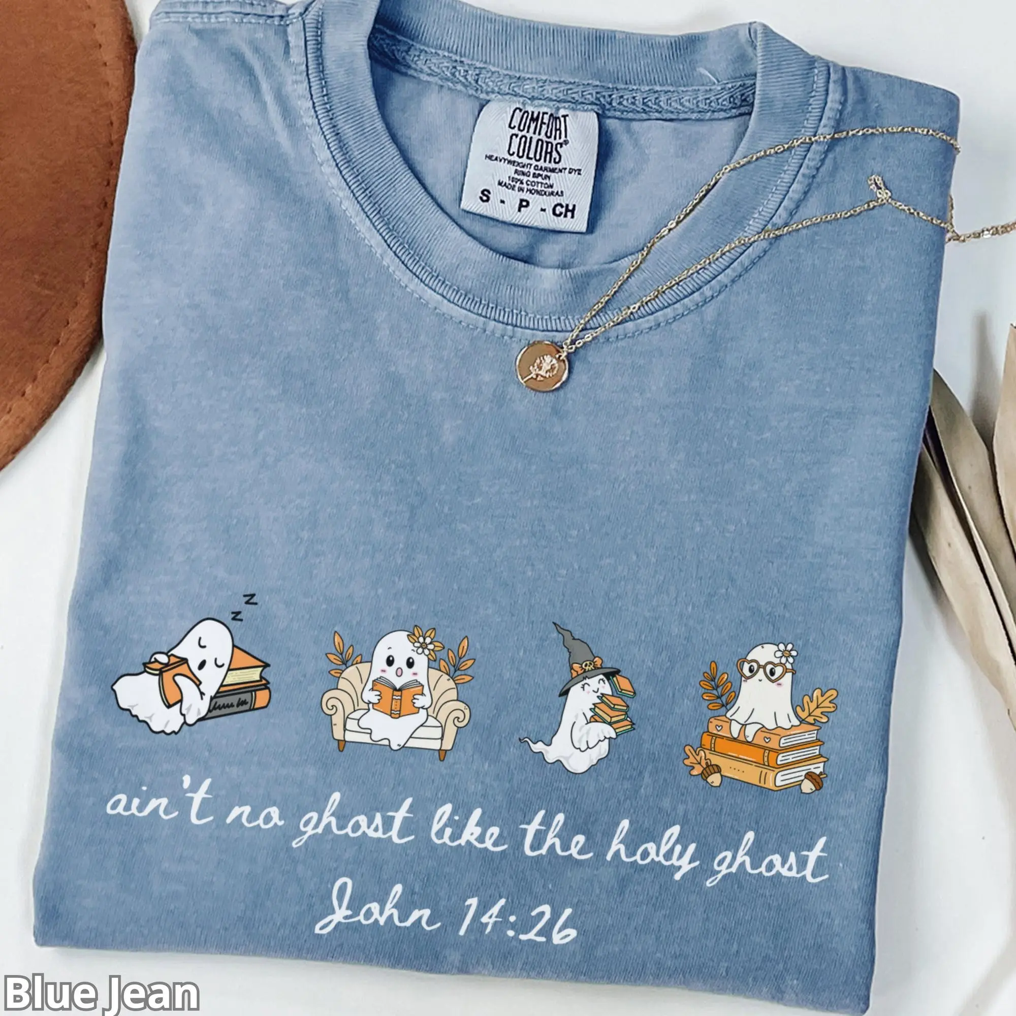 Comfort Colors Ain't No Ghost Like the Holy Ghost Shirt, Christian Halloween Cozy Autumn Fall Tee - photo 4