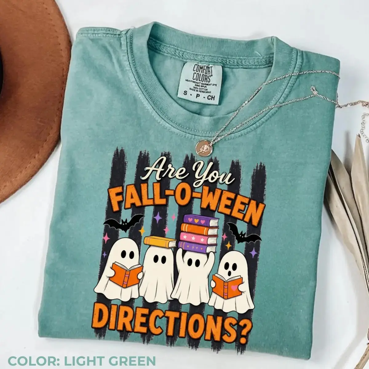 Comfort Colors Are You Fall-O-Ween Directions Shirt, Ghost Teacher Halloween Graphic Tee, Funny Spooky Gift