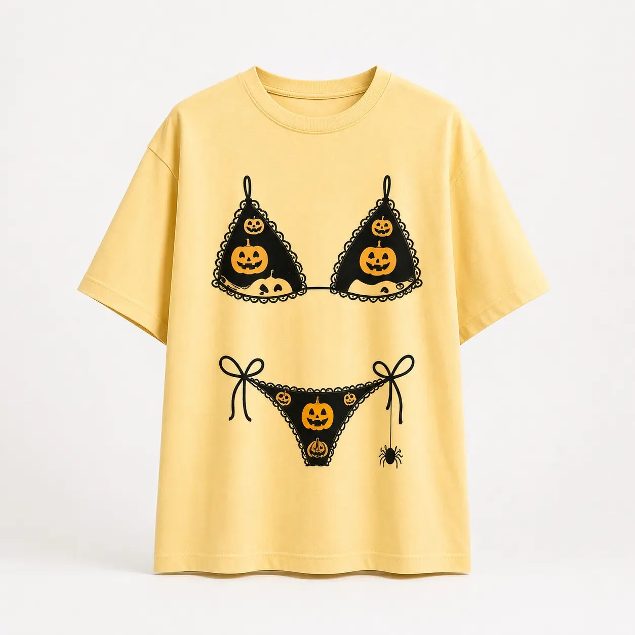 Comfort Colors Beach T-Shirt, Bikini Cover Up Halloween Graphic Tee, Spooky Season Casual Summer Trendy Top Gift