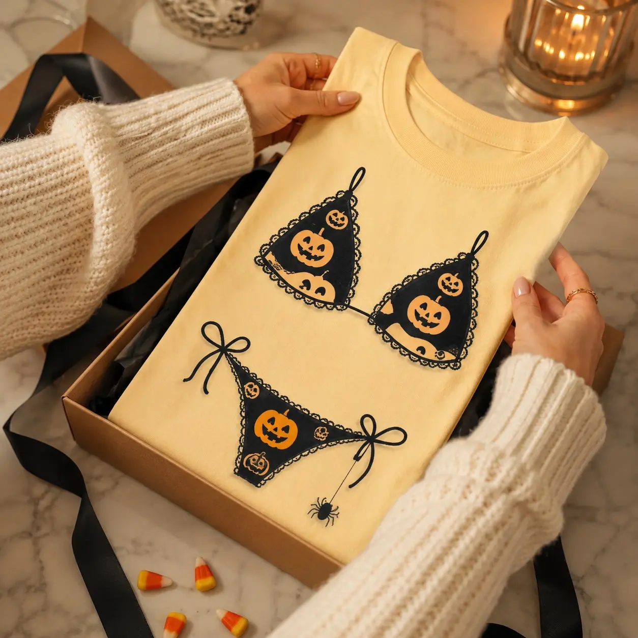 Comfort Colors Beach T-Shirt, Bikini Cover Up Halloween Graphic Tee, Spooky Season Casual Summer Trendy Top Gift - photo 3