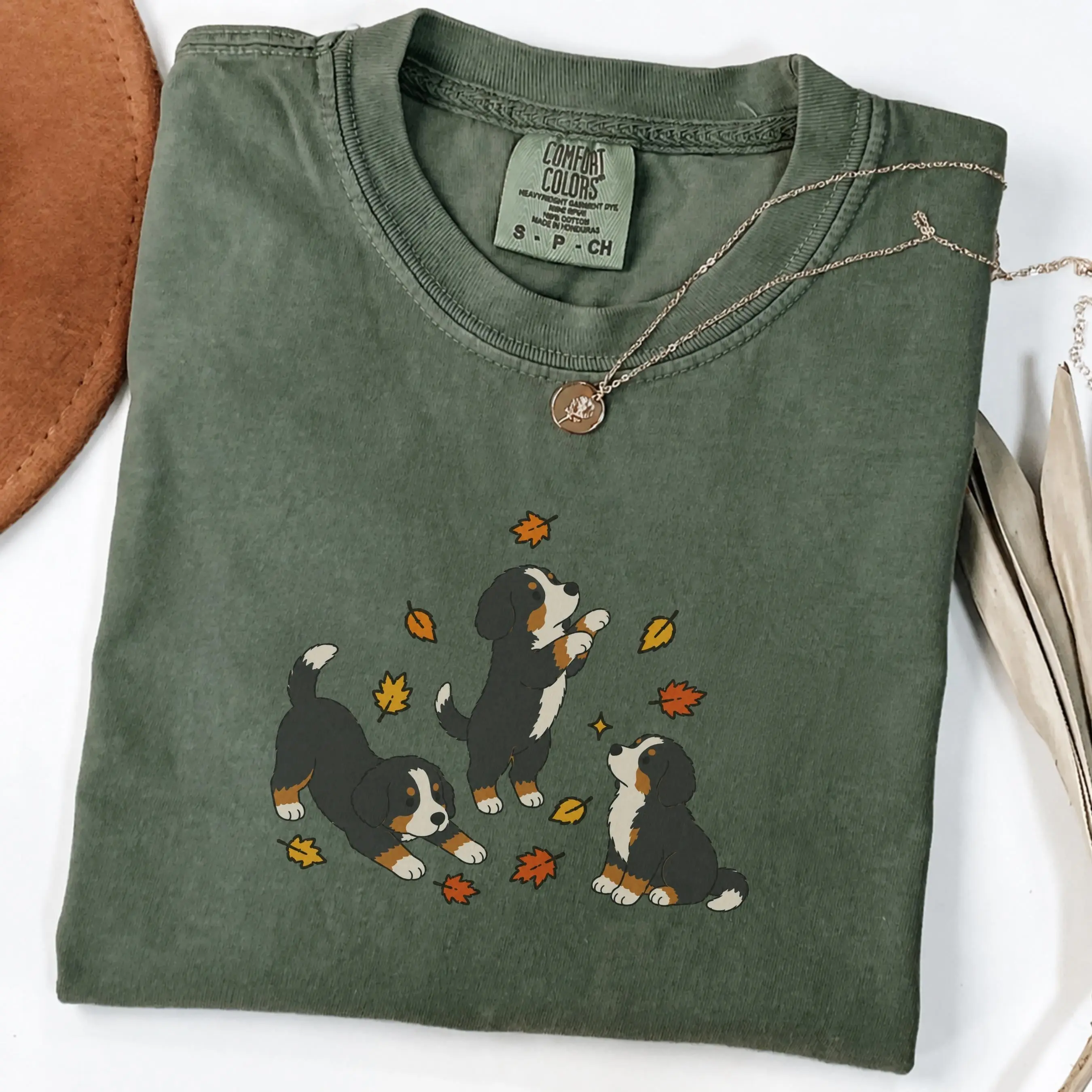 Comfort Colors Bernese Mountain Dog Fall Sweatshirt, Cute Pumpkin Season Crewneck, Berner Mom Gift - photo 3