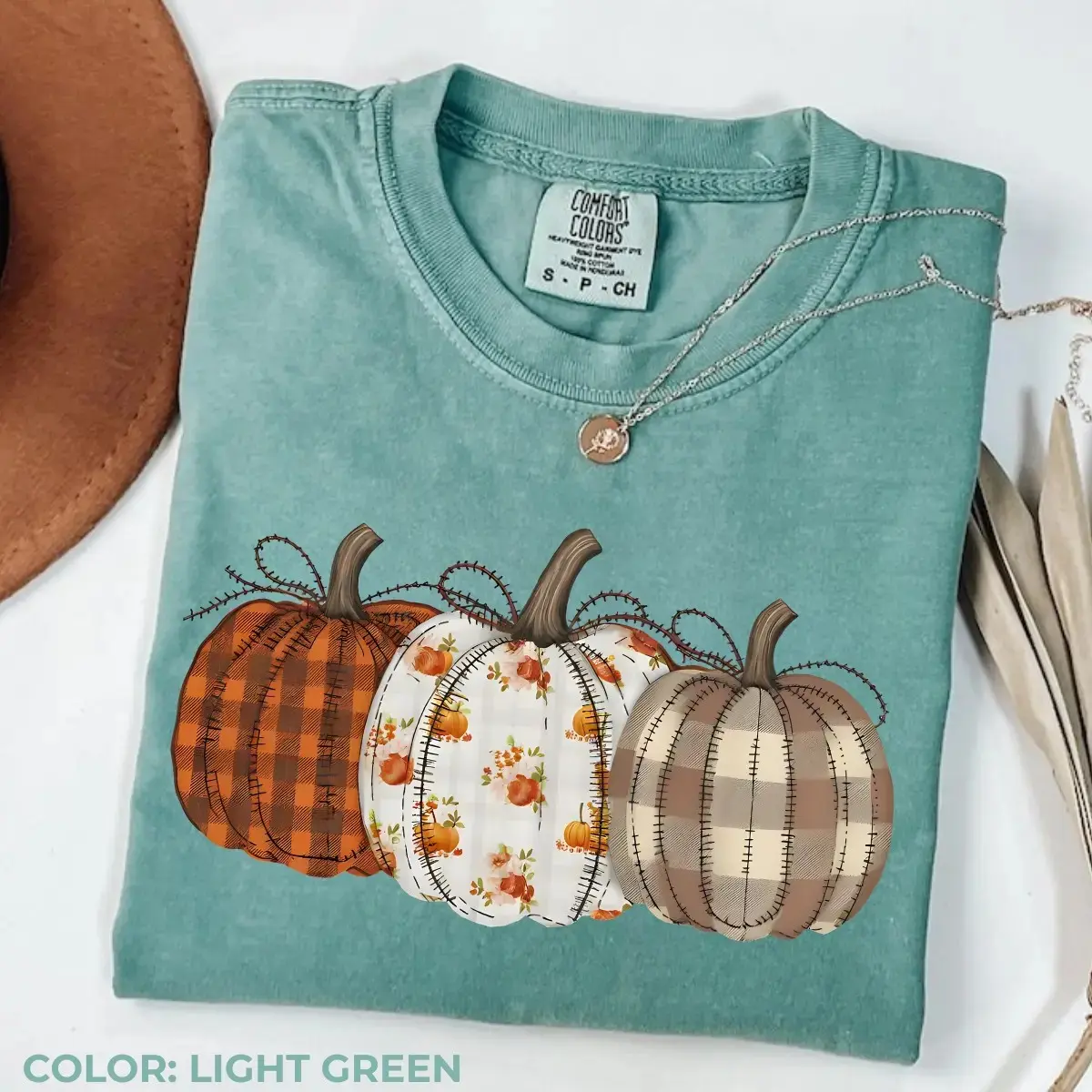 Comfort Colors Boho Fall Pumpkin Patch T-Shirt, Cute Cozy Autumn Harvest Graphic Tee, Thanksgiving Gift - photo 2