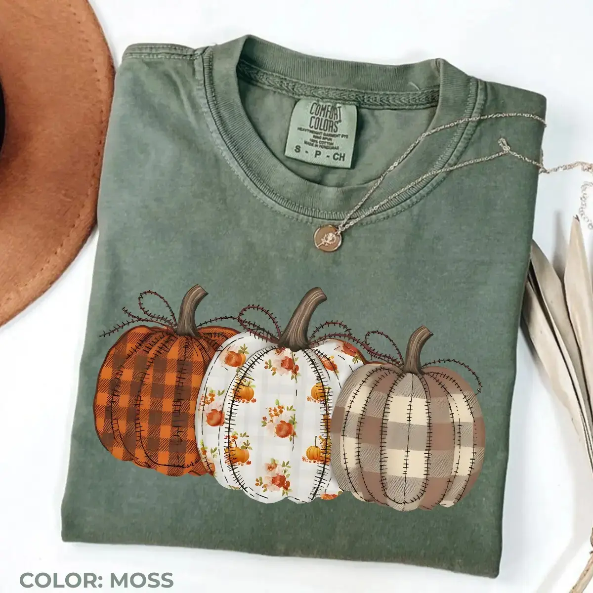 Comfort Colors Boho Fall Pumpkin Patch T-Shirt, Cute Cozy Autumn Harvest Graphic Tee, Thanksgiving Gift - photo 4