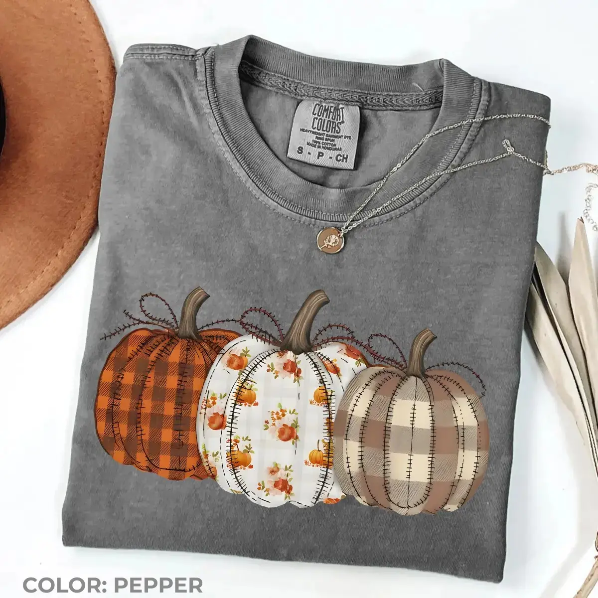 Comfort Colors Boho Fall Pumpkin Patch T-Shirt, Cute Cozy Autumn Harvest Graphic Tee, Thanksgiving Gift - photo 5