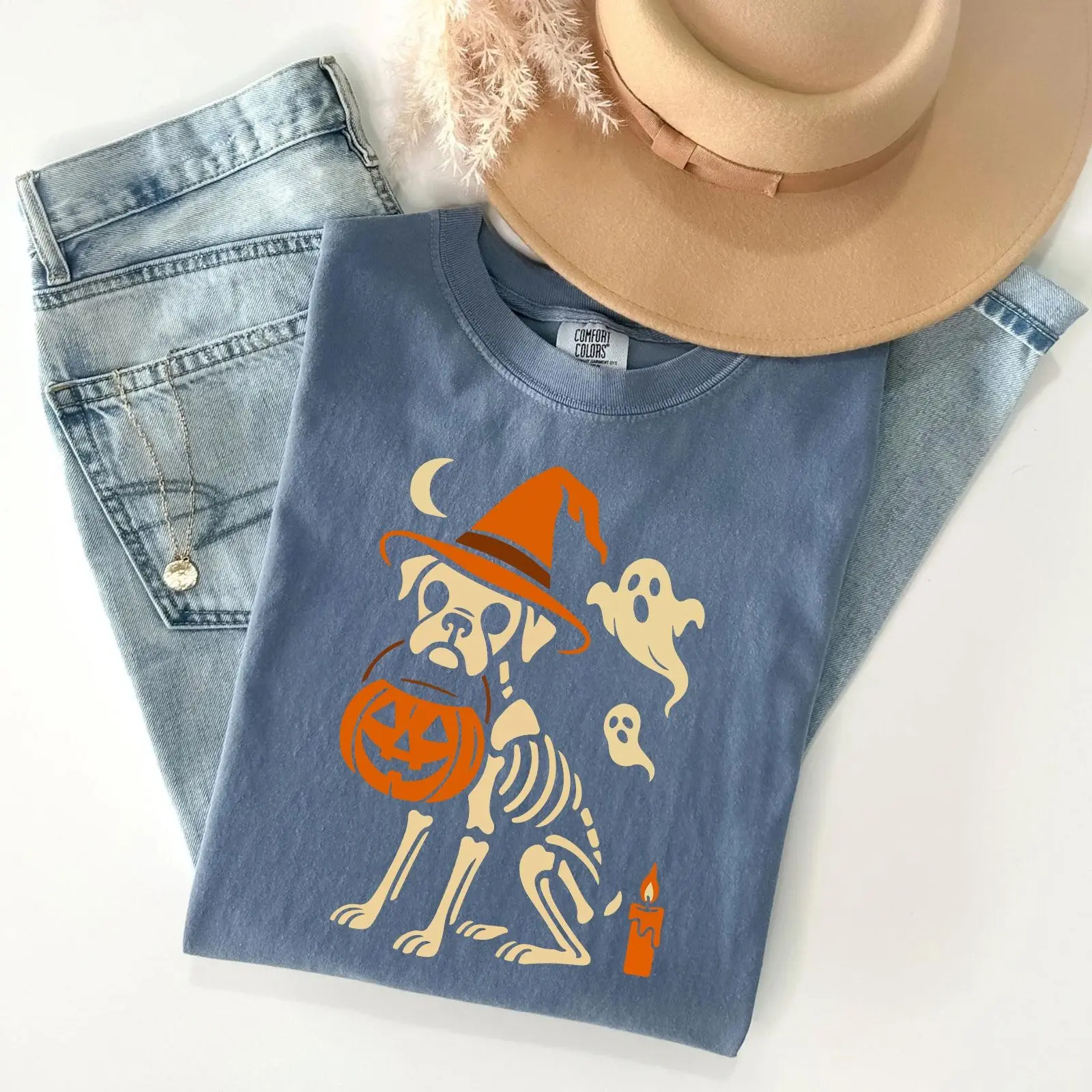 Comfort Colors Boxer Dog Halloween T-Shirt, Spooky Fall Graphic Tee, Puppy Lover Gift - photo 2
