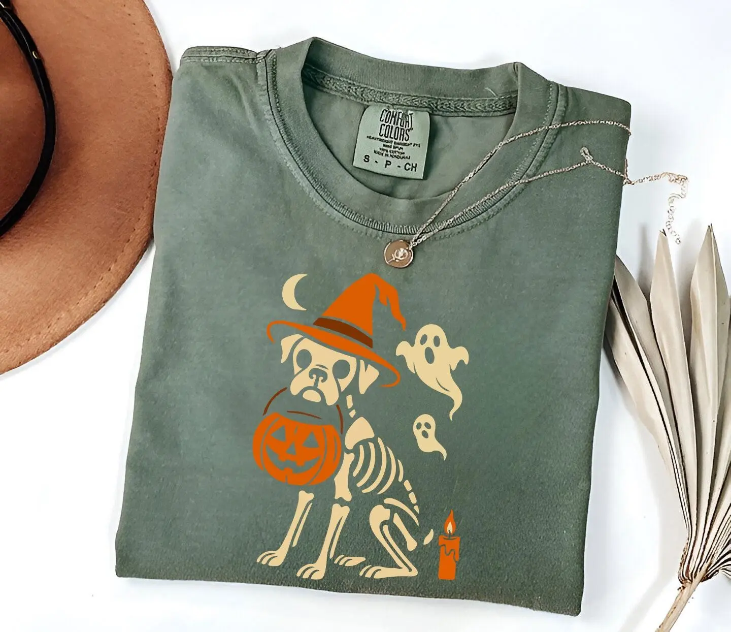 Comfort Colors Boxer Dog Halloween T-Shirt, Spooky Fall Graphic Tee, Puppy Lover Gift - photo 3