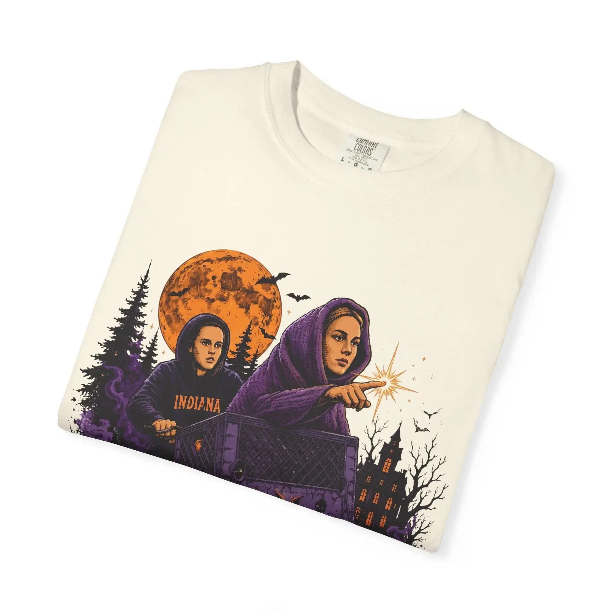 Comfort Colors Caitlin Sophie Shirt, Basketball Halloween Parody Retro Movie Bicycle Indiana Fan Tee - photo 4