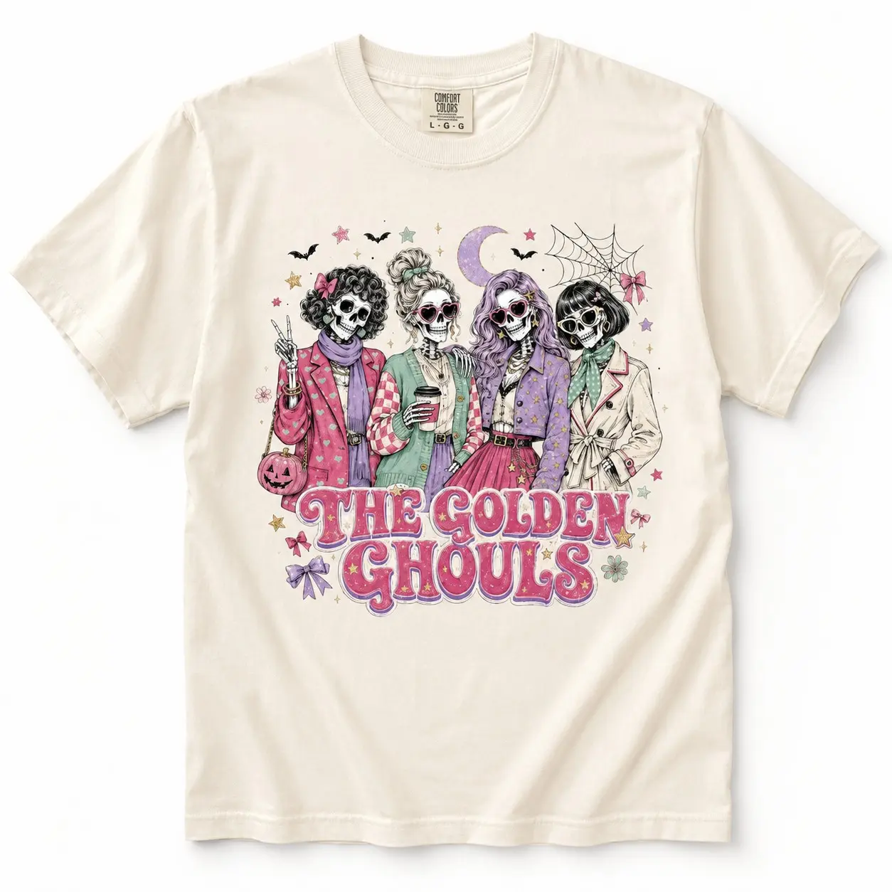 Comfort Colors Coquette Pink Boo-jee Ghost Shirts for Women Halloween Party - photo 3