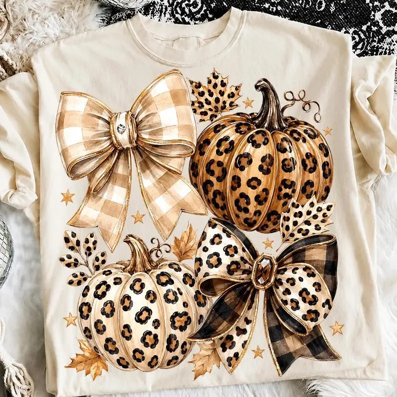 Comfort Colors Coquette Pumpkin Shirt, Retro Trendy Fall Season Graphic Tee