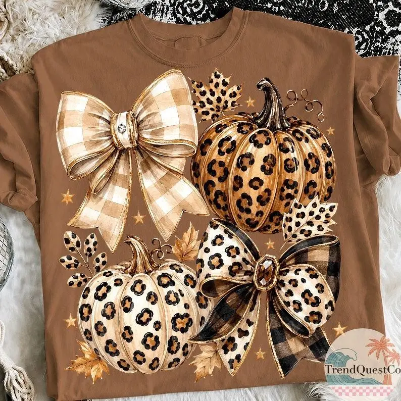 Comfort Colors Coquette Pumpkin Shirt, Retro Trendy Fall Season Graphic Tee - photo 2