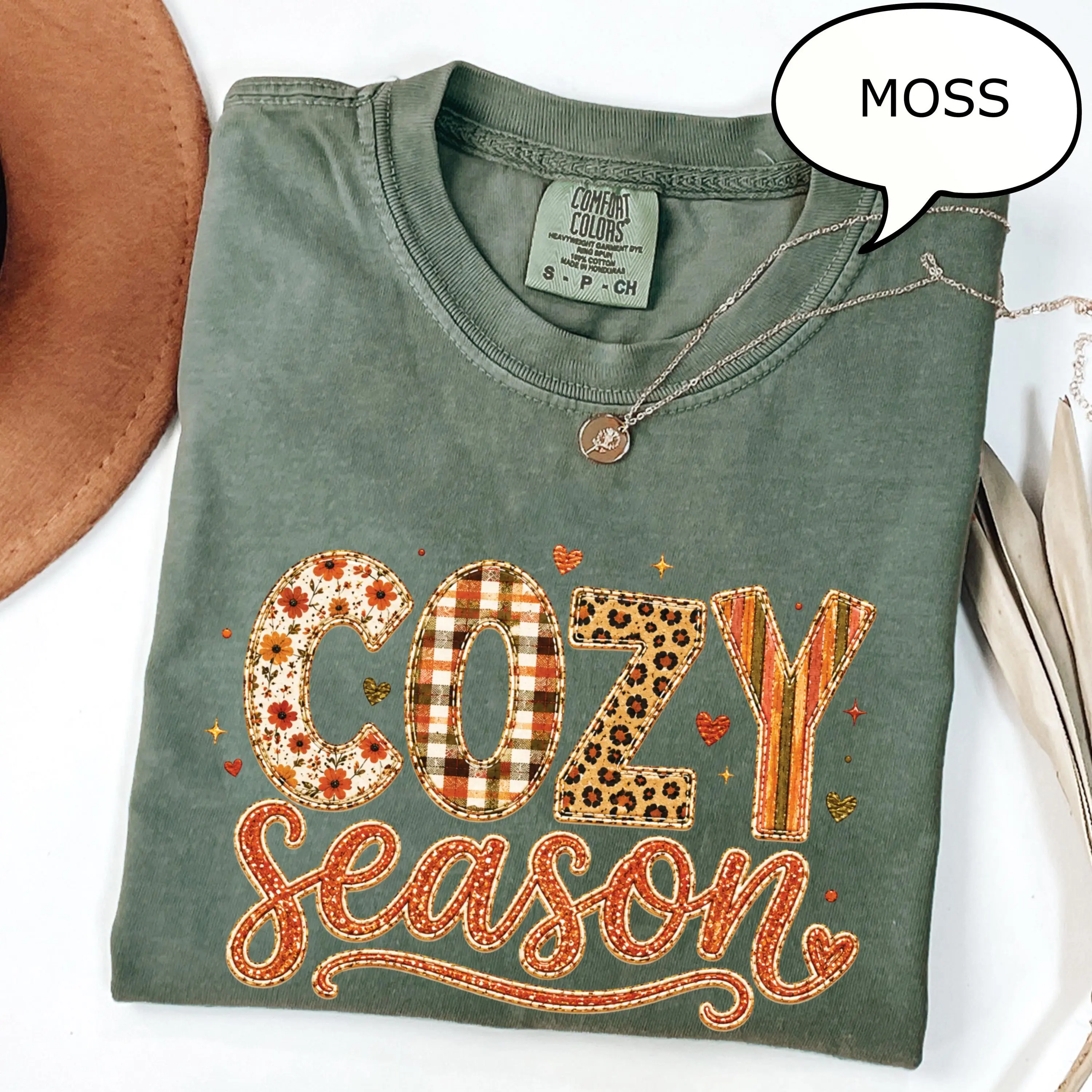 Comfort Colors Cozy Season Shirt for Women, Fall Aesthetic Autumn Soft Oversized Pumpkin Spice Graphic Tee - photo 2