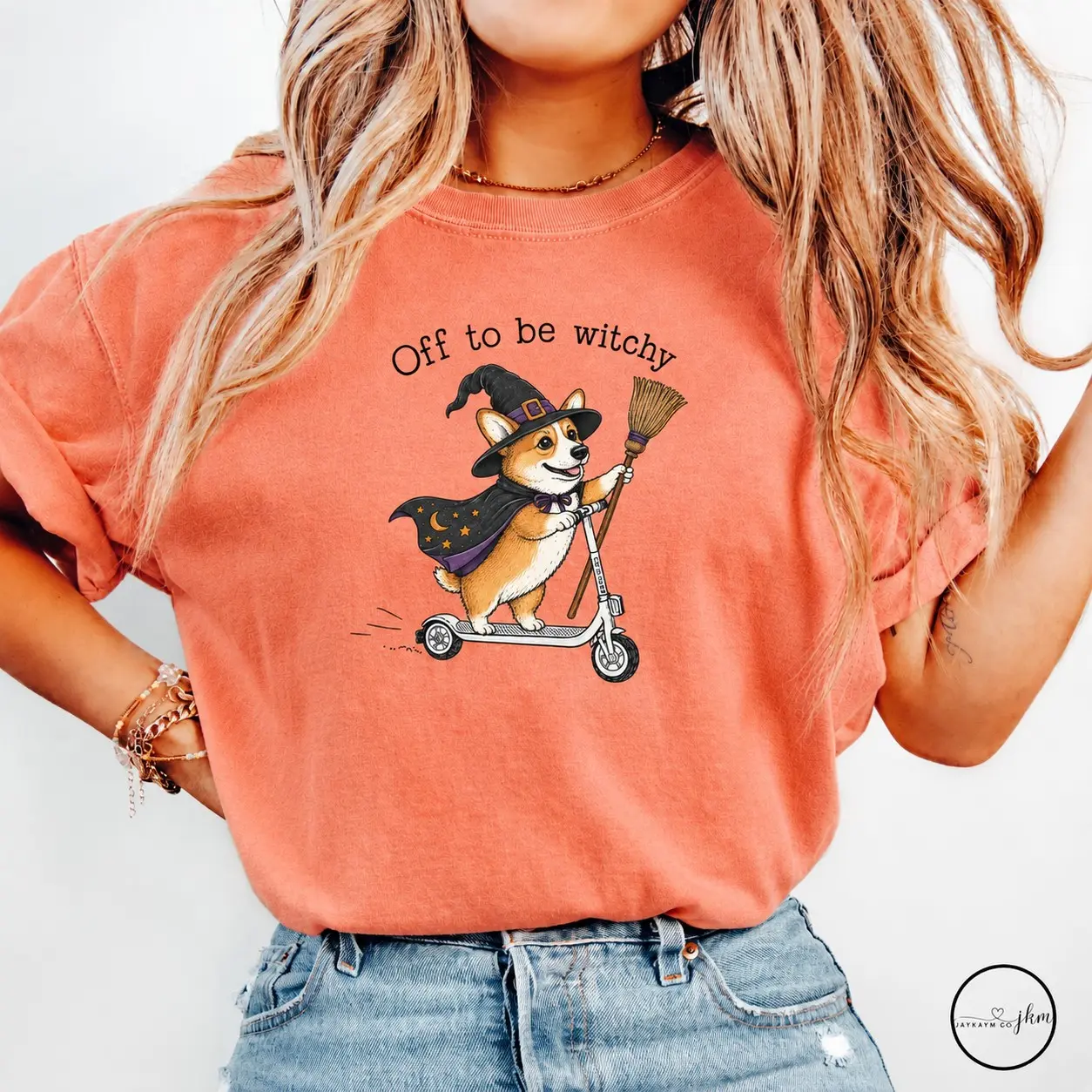 Comfort Colors Custom Dogs Off to Be Witchy Shirt, Personalized Dog Mom Halloween Tee, Pet Lover Gift - photo 5