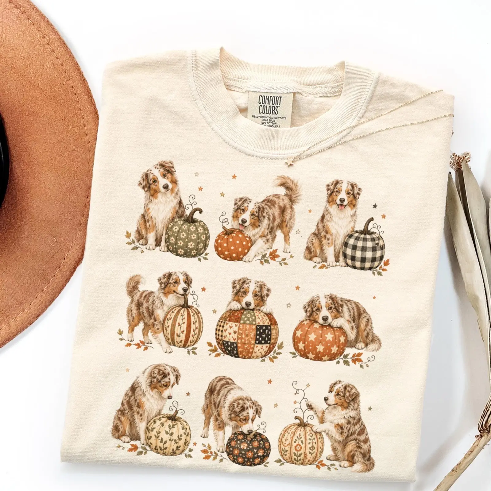 Comfort Colors Cute Pumpkin Dog Breed Shirt, Cottagecore Labrador Golden Dachshund Poodle Fall Tee for Moms - photo 2