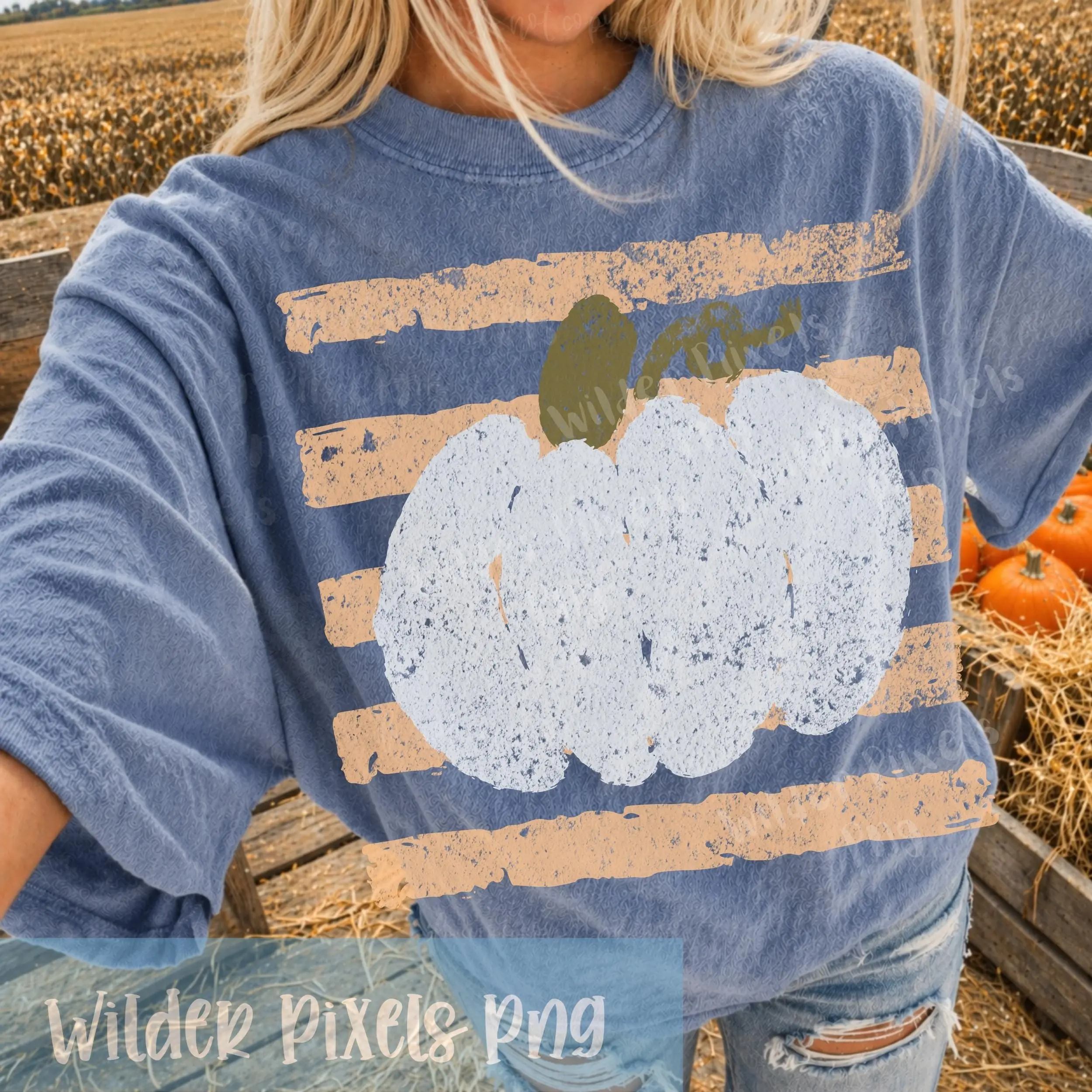 Comfort Colors Distressed Pumpkin Shirt, Literally Campfires Autumn Finger Print Vibes Cozy Mom Fall Tee - photo 2