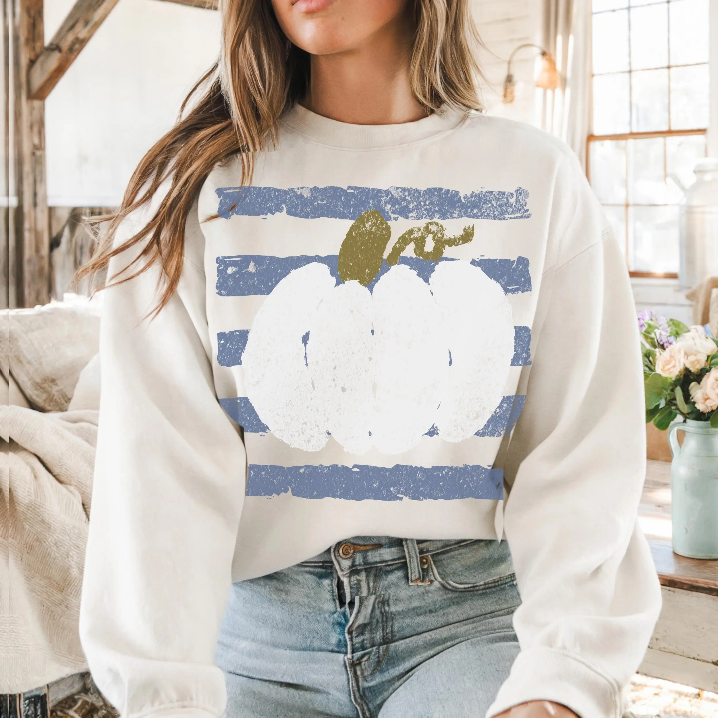 Comfort Colors Distressed Pumpkin Shirt, Literally Campfires Autumn Finger Print Vibes Cozy Mom Fall Tee - photo 5