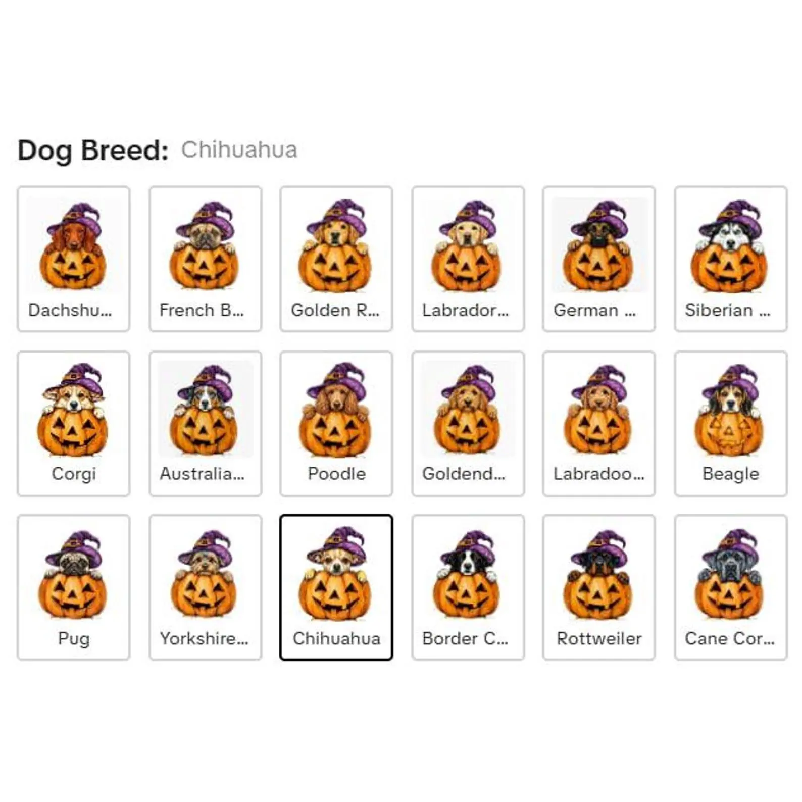 Comfort Colors Dog Breeds Halloween Yam Shirt, Pumpkin Portrait Tee, Custom Breed Dog Mom Spooky Gift - photo 5