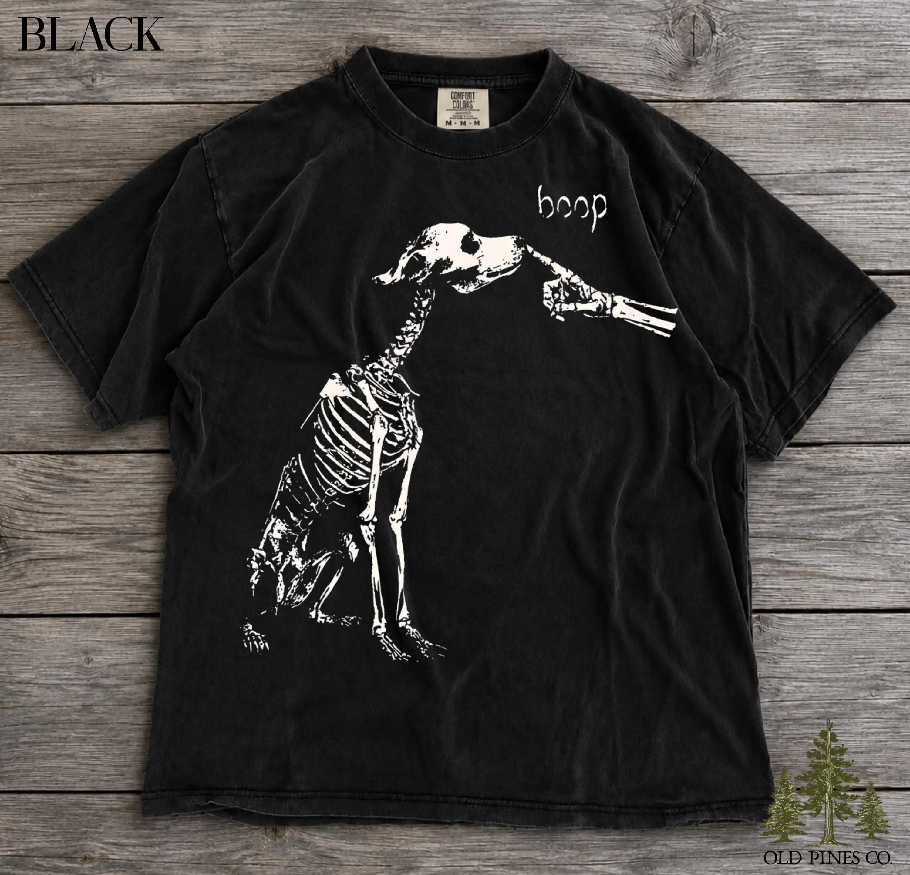 Comfort Colors Dog Skeleton Shirt, Boop Halloween Funny Spooky Pet Lover Mom Gift Tee - photo 2