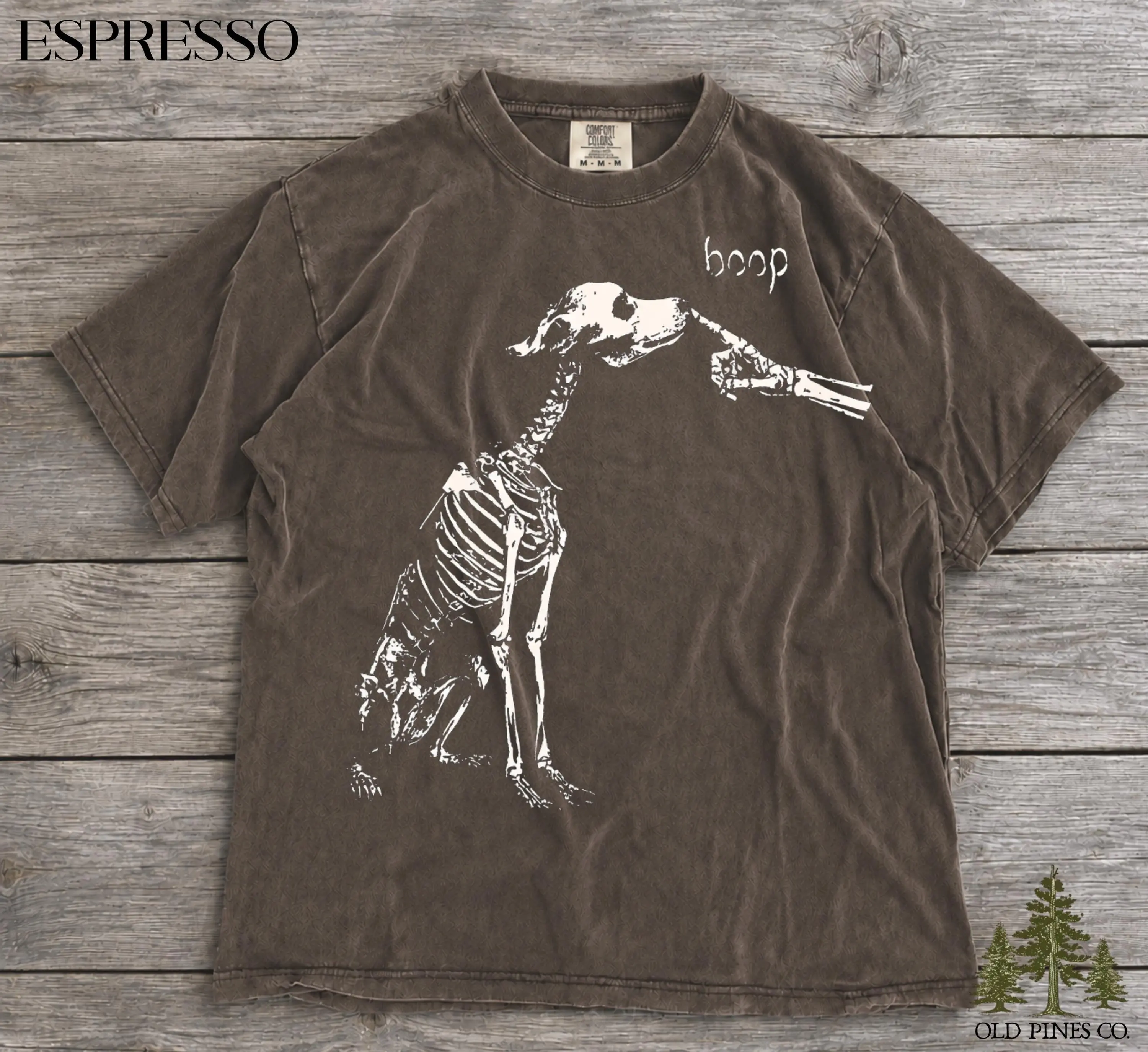 Comfort Colors Dog Skeleton Shirt, Boop Halloween Funny Spooky Pet Lover Mom Gift Tee - photo 5