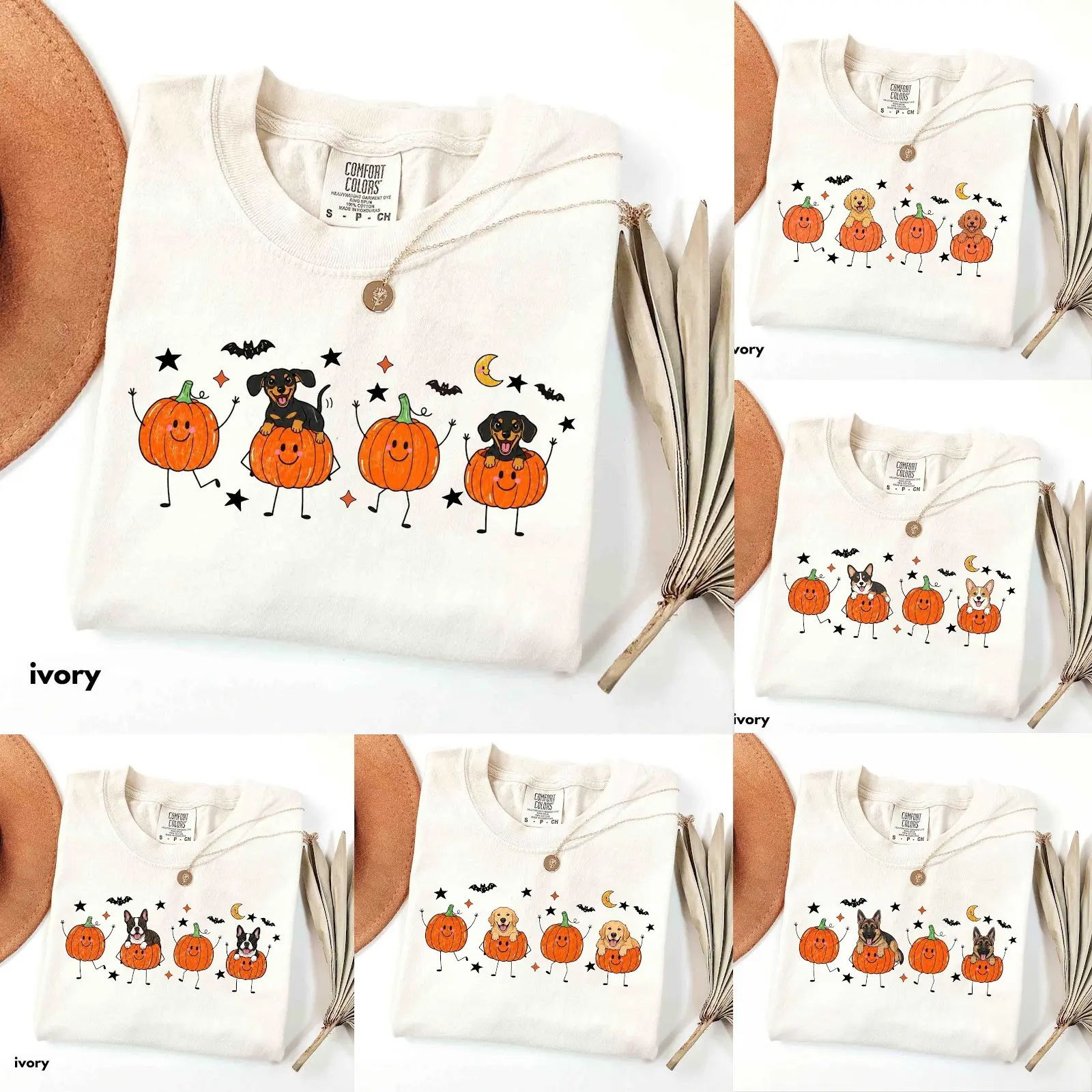 Comfort Colors Doodle Dog Breed Pumpkin Shirt, Funny Fall Mom Tee, Pet Lover Halloween Gift