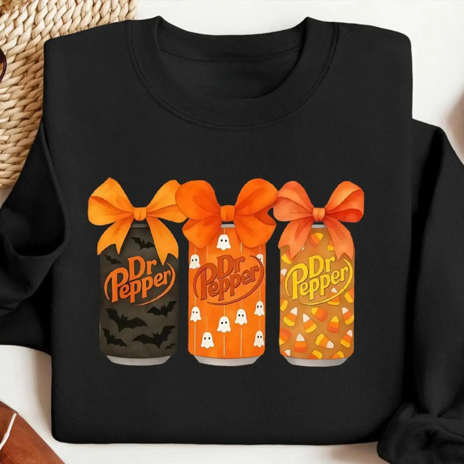 Comfort Colors Dr Peper Halloween Sweatshirt, Spooky Soda Graphic Crewneck, Soft Cozy Unisex Fall Top