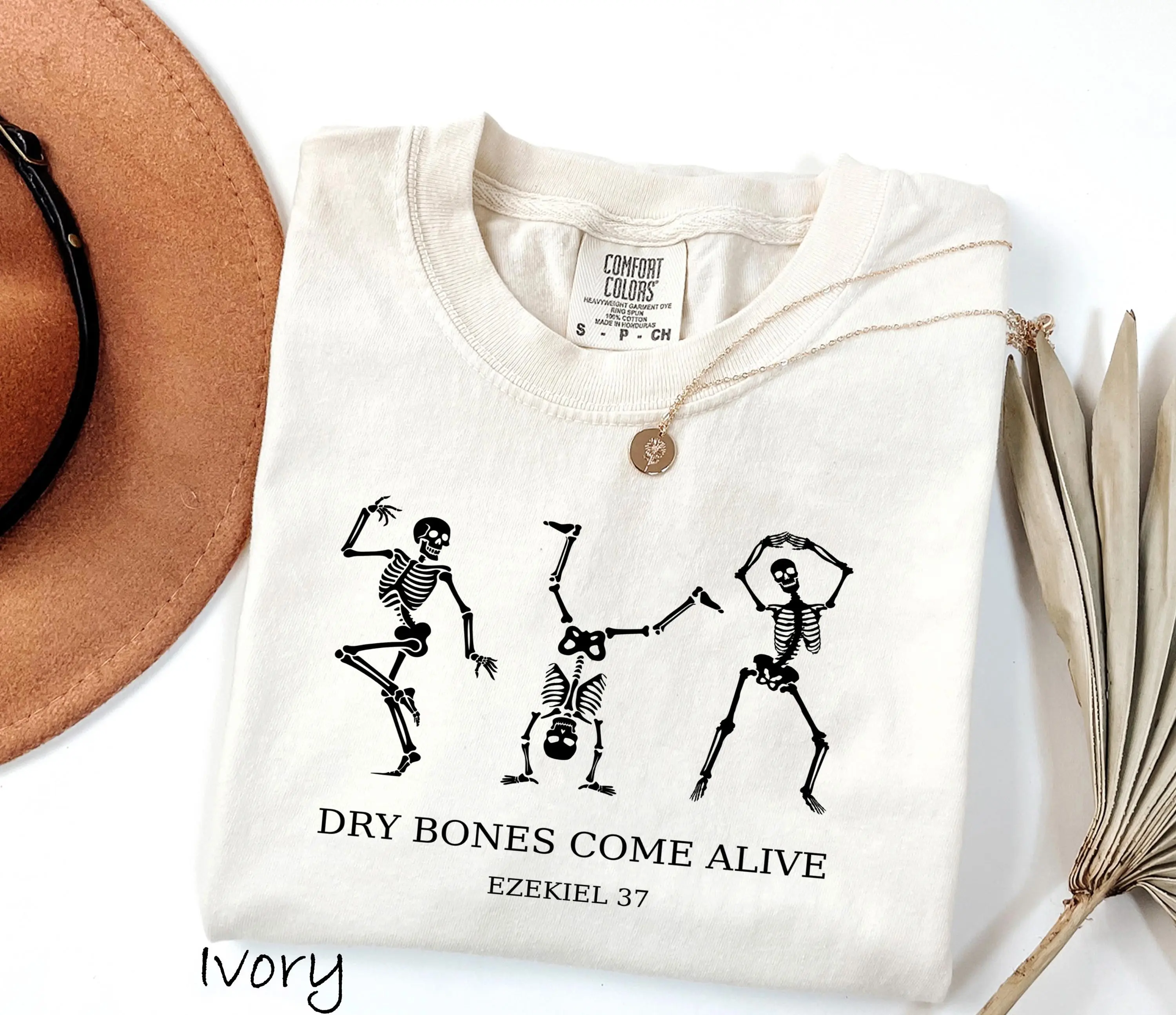 Comfort Colors Dry Bones Come Alive Skeleton T-Shirt, Ezekiel 37 Bible Verse Christian Tee, Jesus Faith Religious Gift - photo 3
