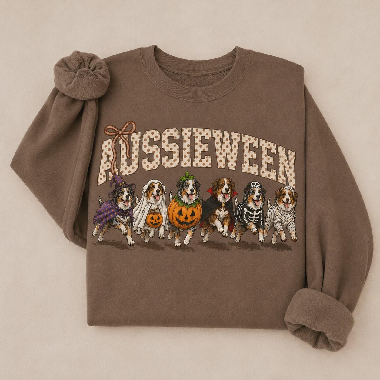 Comfort Colors Espresso Halloween Dog Mom Sweatshirt, Cozy Fall Autumn Crewneck Pullover for Breed Lovers - photo 3