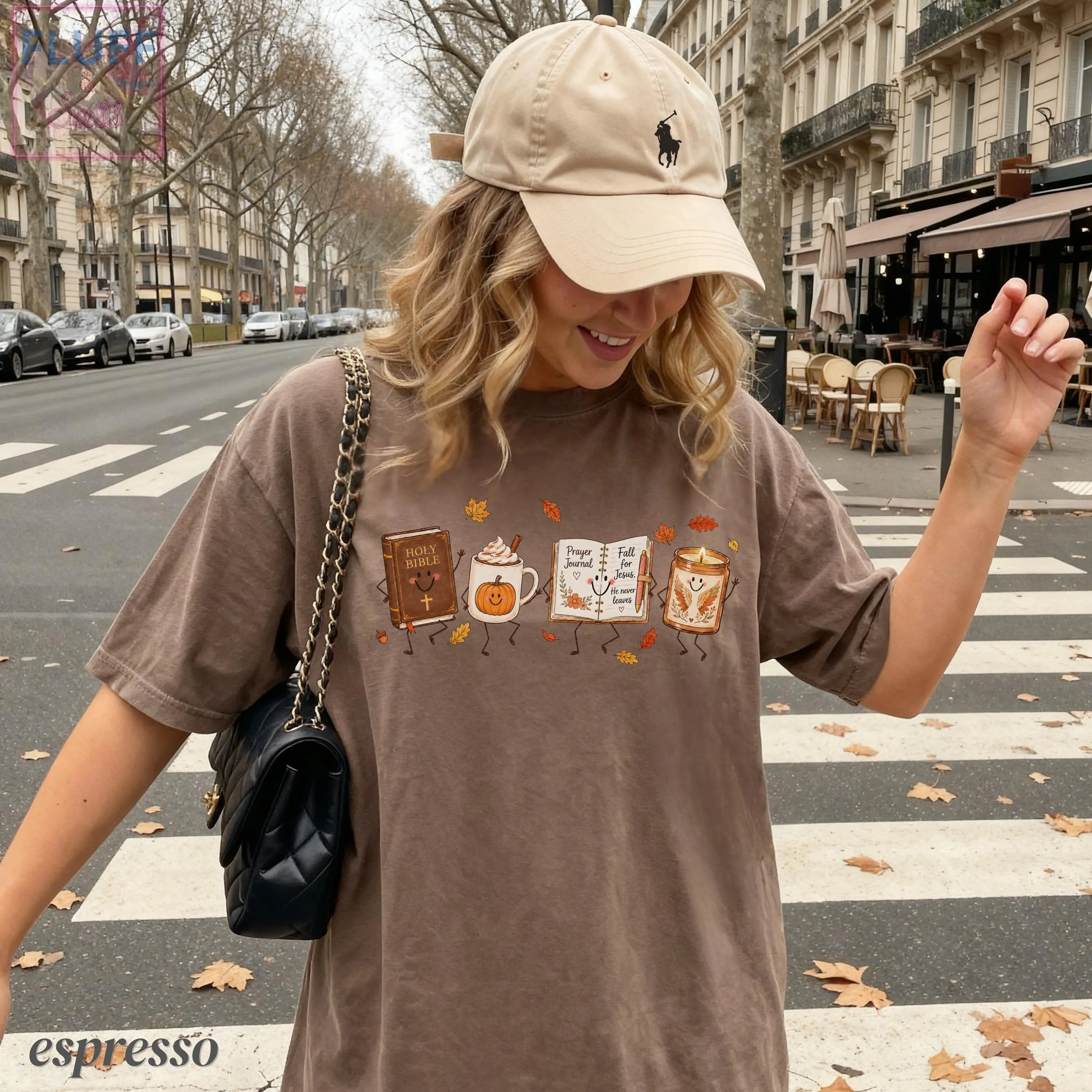 Comfort Colors Fall Christian Doodle Art Shirt, Womens for Jesus Religious Apparel, Faith Bible Verse Tee - photo 3