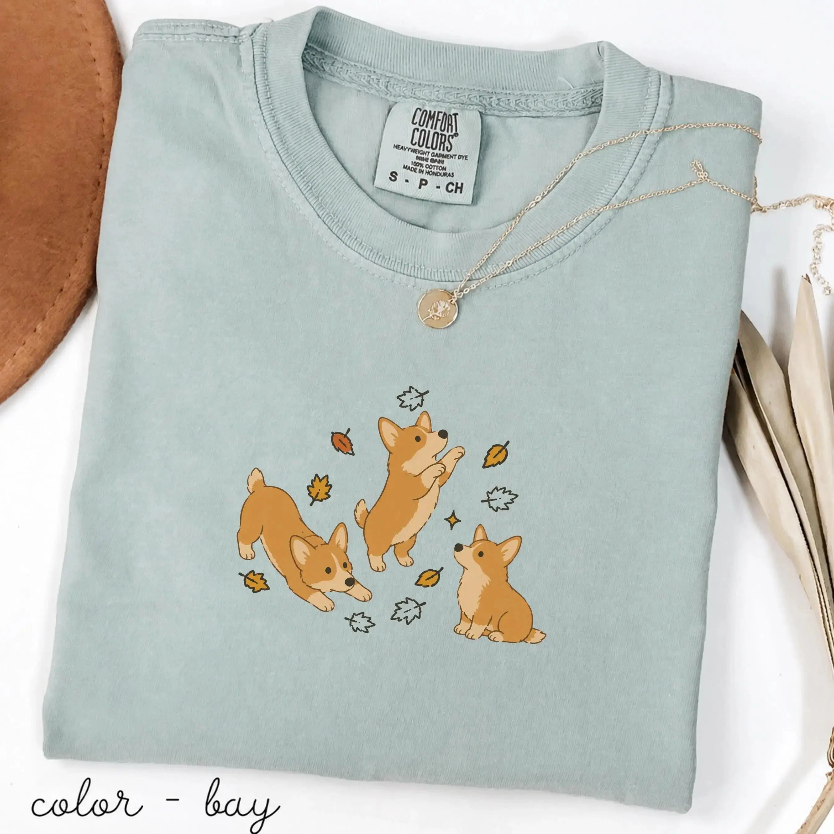 Comfort Colors Cozy Fall Corgi Sweatshirt, Cute Autumn Pumpkin Patch Dog Mom Lover Womens Graphic - photo 5