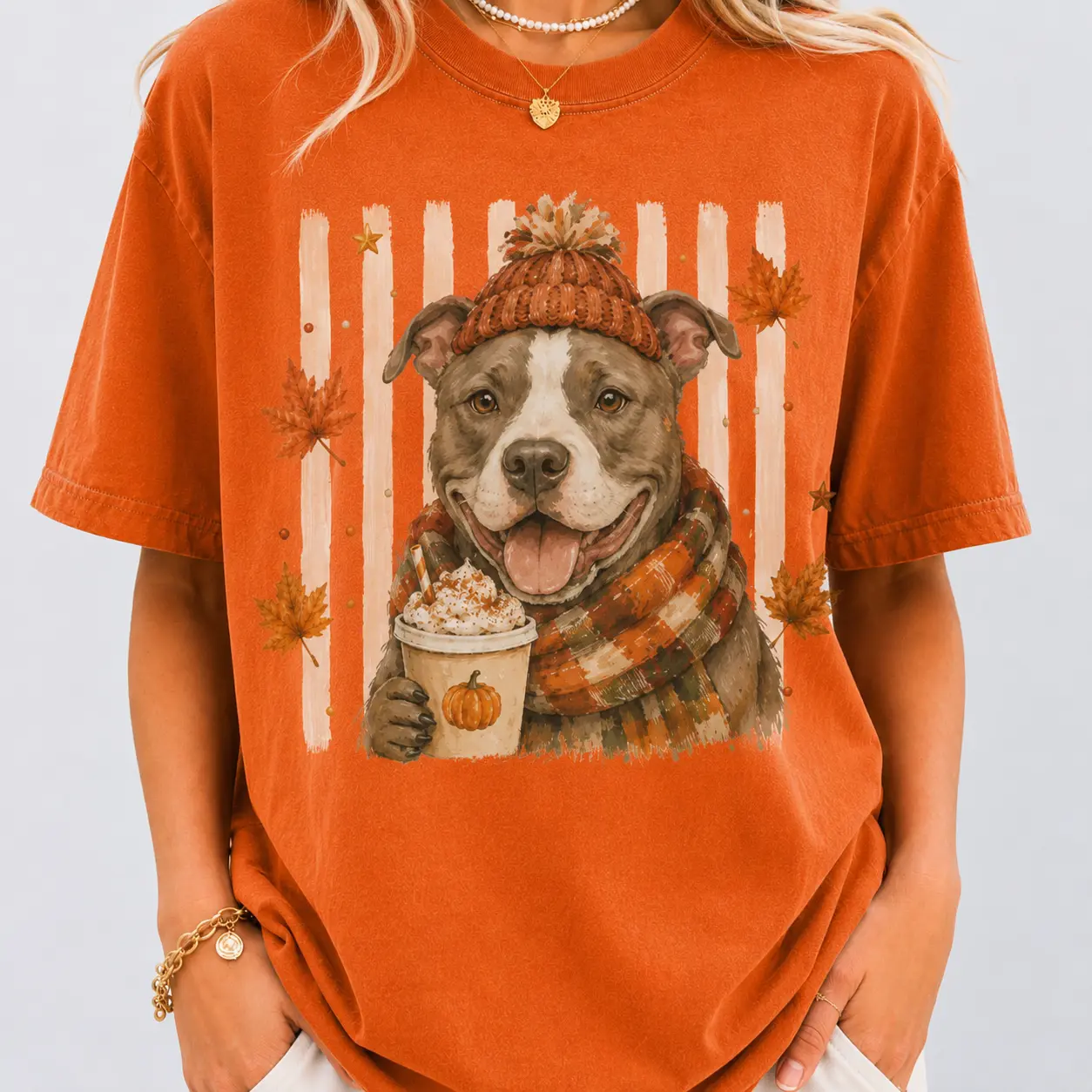 Comfort Colors Fall Dog Breeds Cozy Drink Shirt, Personalized Dog Mom Tee, Autumn Cosy Dog T-Shirt - photo 5