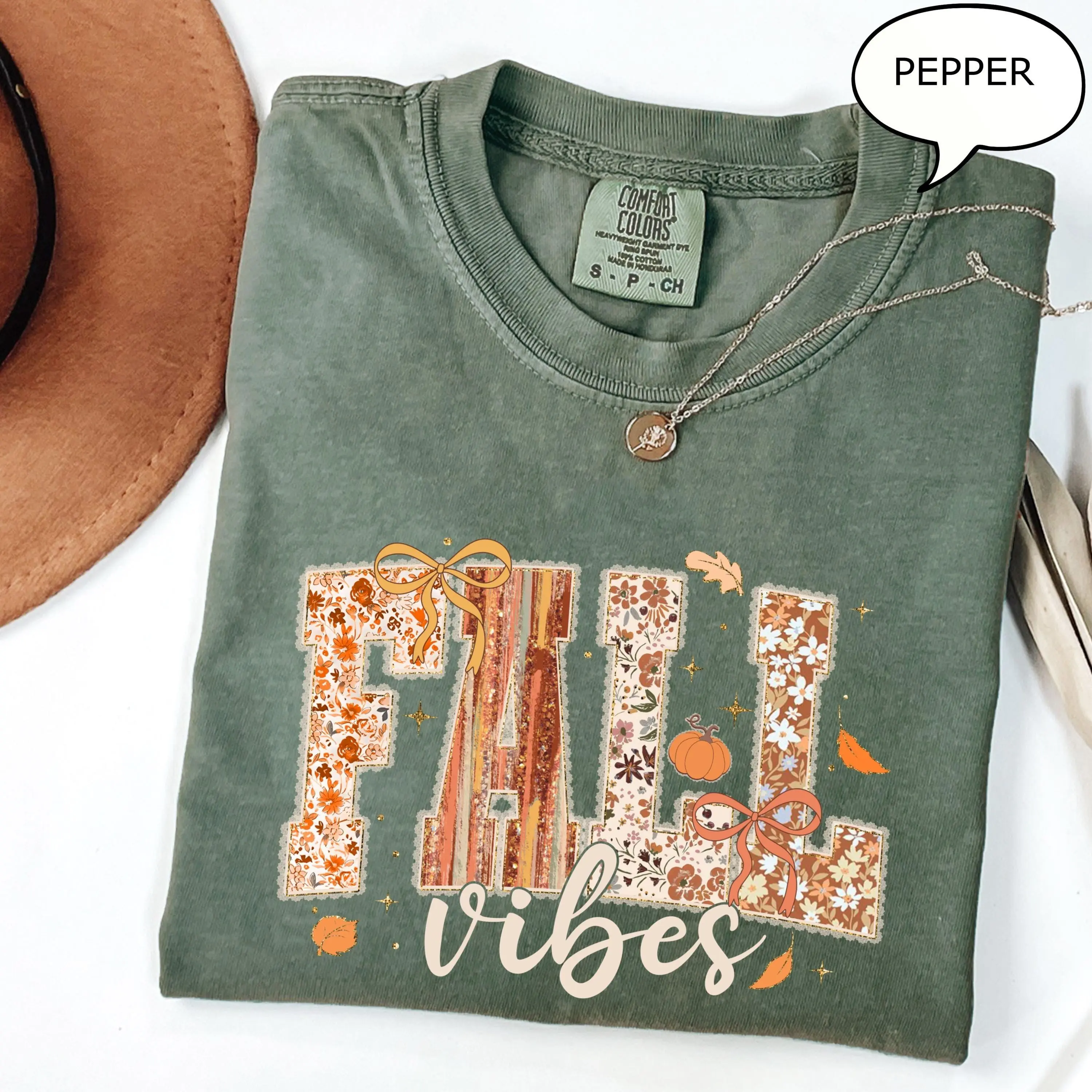 Comfort Colors Fall Vibes T-Shirt, Autumn Season Apparel, Thanksgiving Halloween Graphic Tee Gift