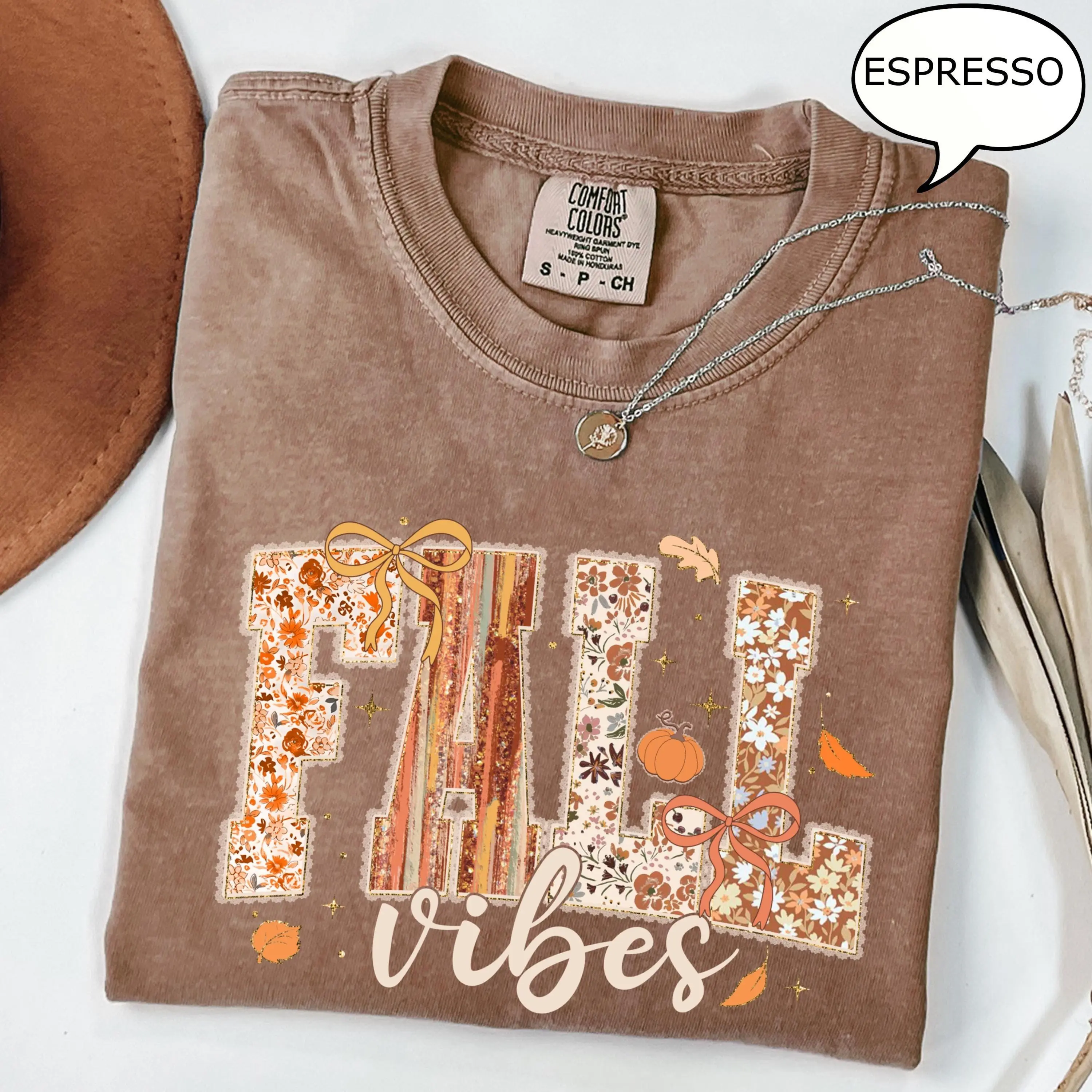 Comfort Colors Fall Vibes T-Shirt, Autumn Season Apparel, Thanksgiving Halloween Graphic Tee Gift - photo 3