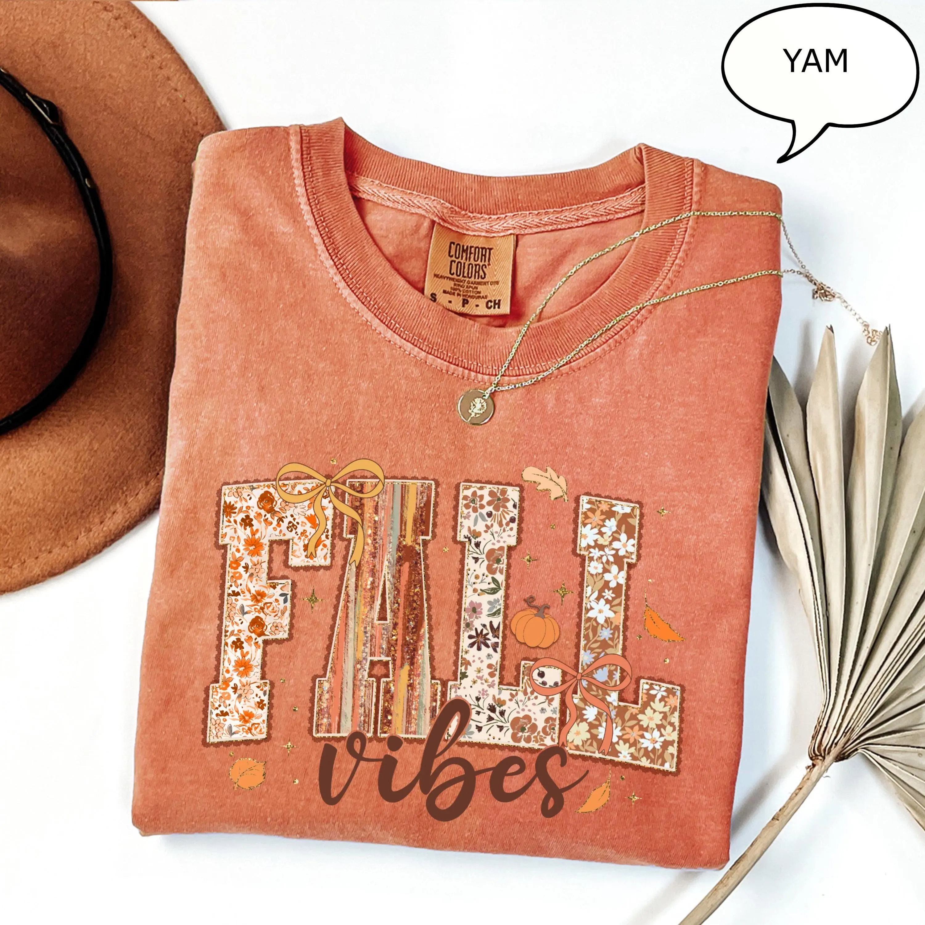 Comfort Colors Fall Vibes T-Shirt, Autumn Season Apparel, Thanksgiving Halloween Graphic Tee Gift - photo 4