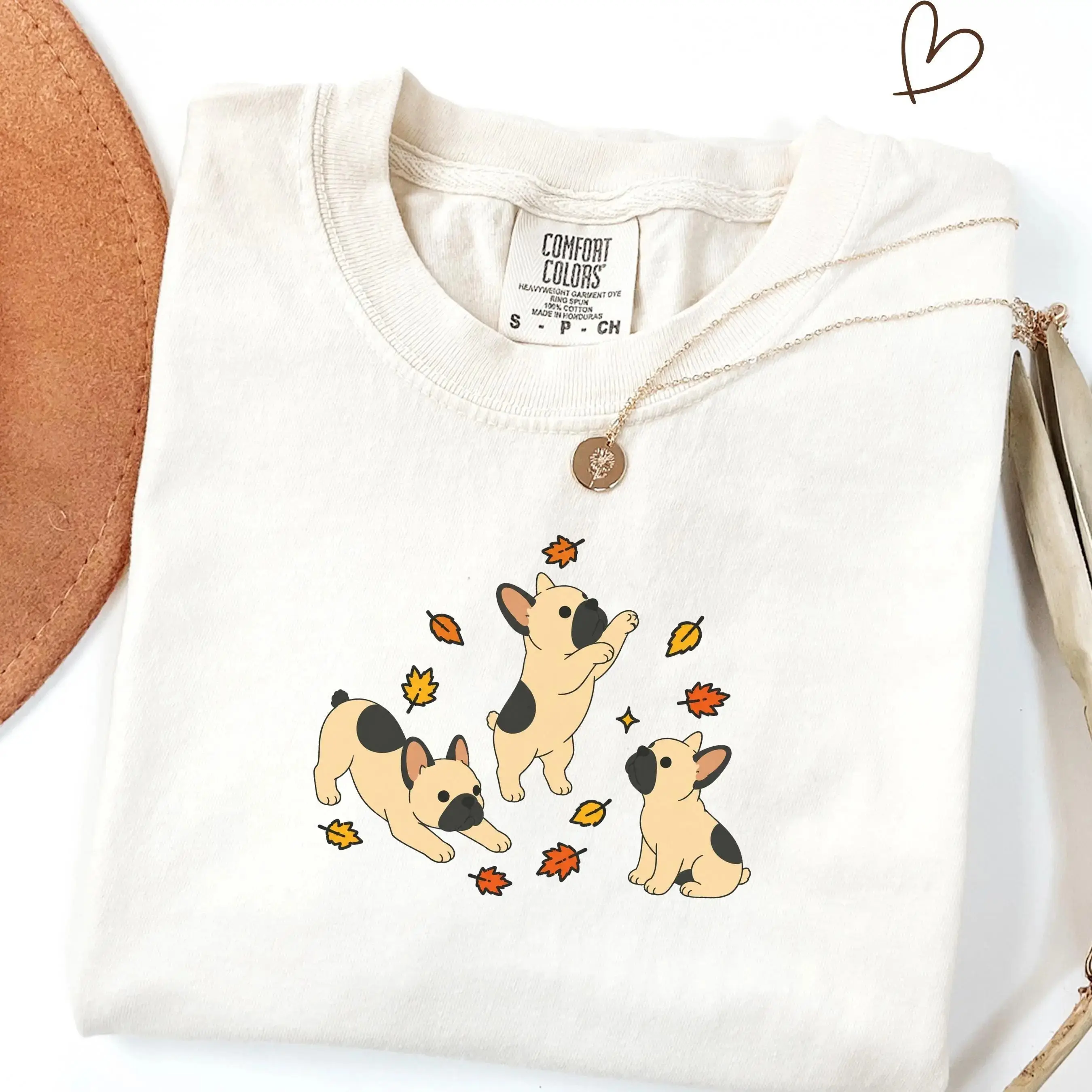 Comfort Colors French Bulldog Fall Sweatshirt, Cute Frenchie Autumn Dog Mom Pumpkin Season Womens Gift - photo 5