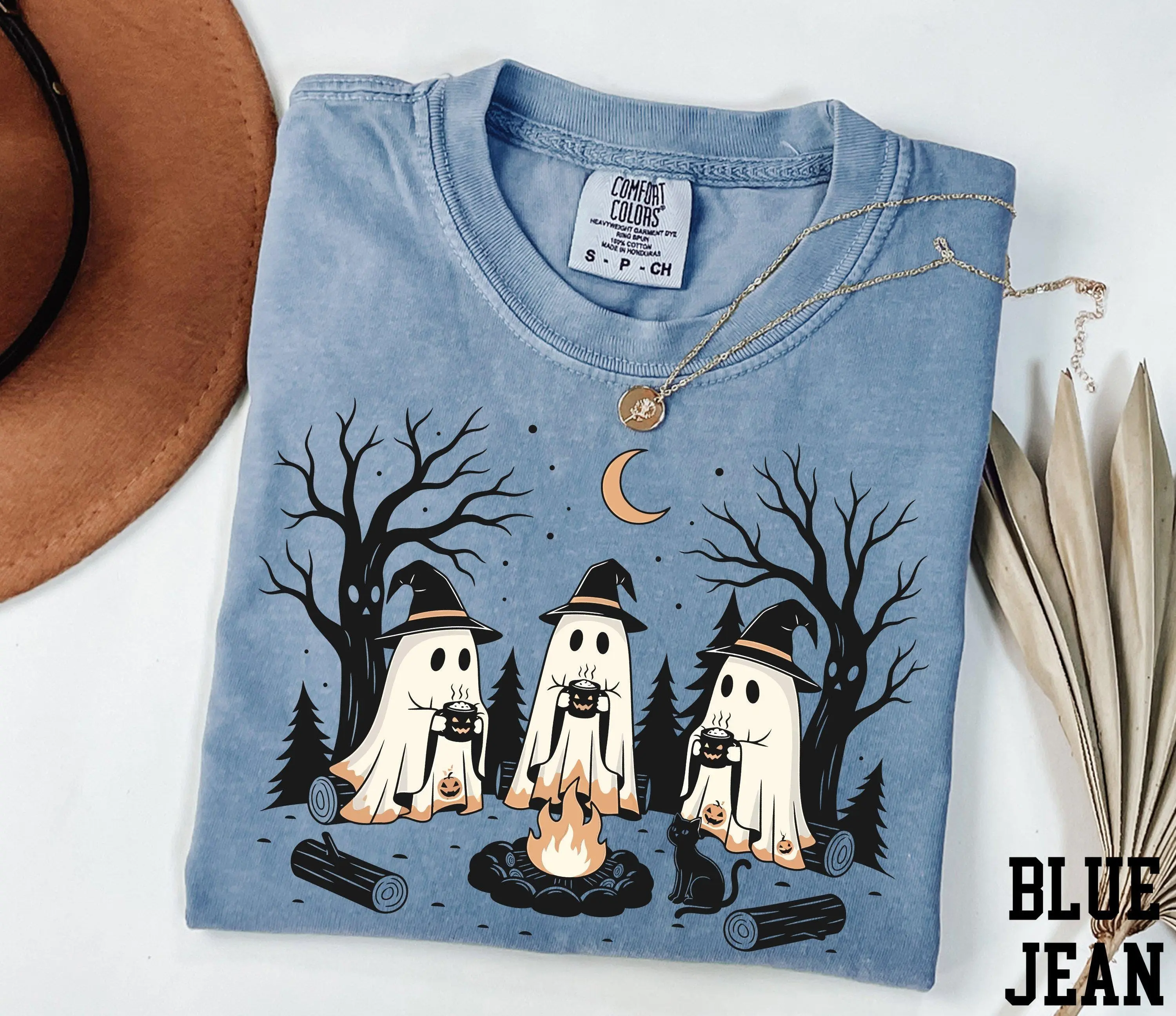 Comfort Colors Ghost Camp Life Shirt, Funny Halloween Spooky Camping Lover Tee