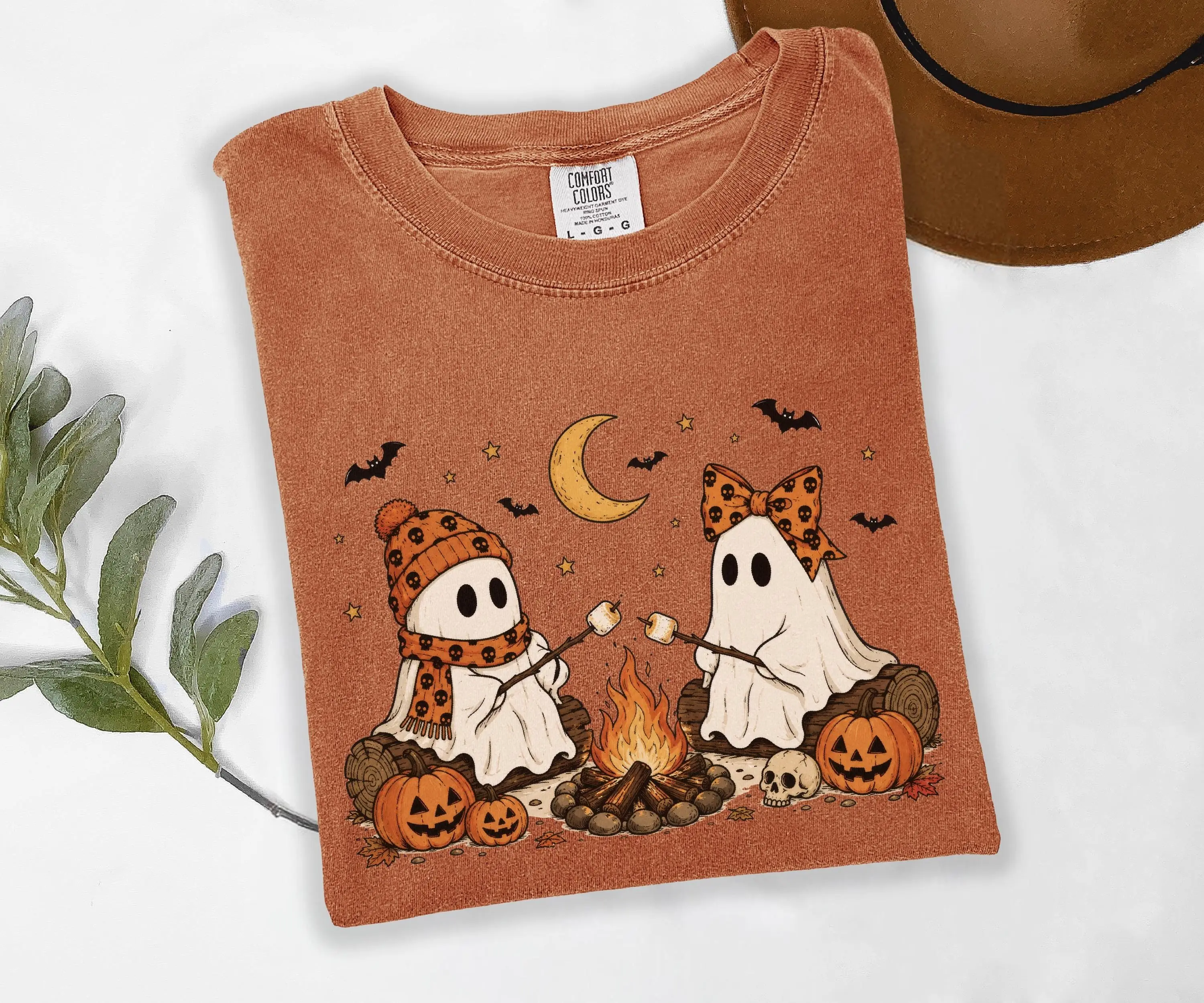 Comfort Colors Ghost Camp Life Shirt, Unisex Funny Halloween Spooky Camping Fall Lover Gift Tee