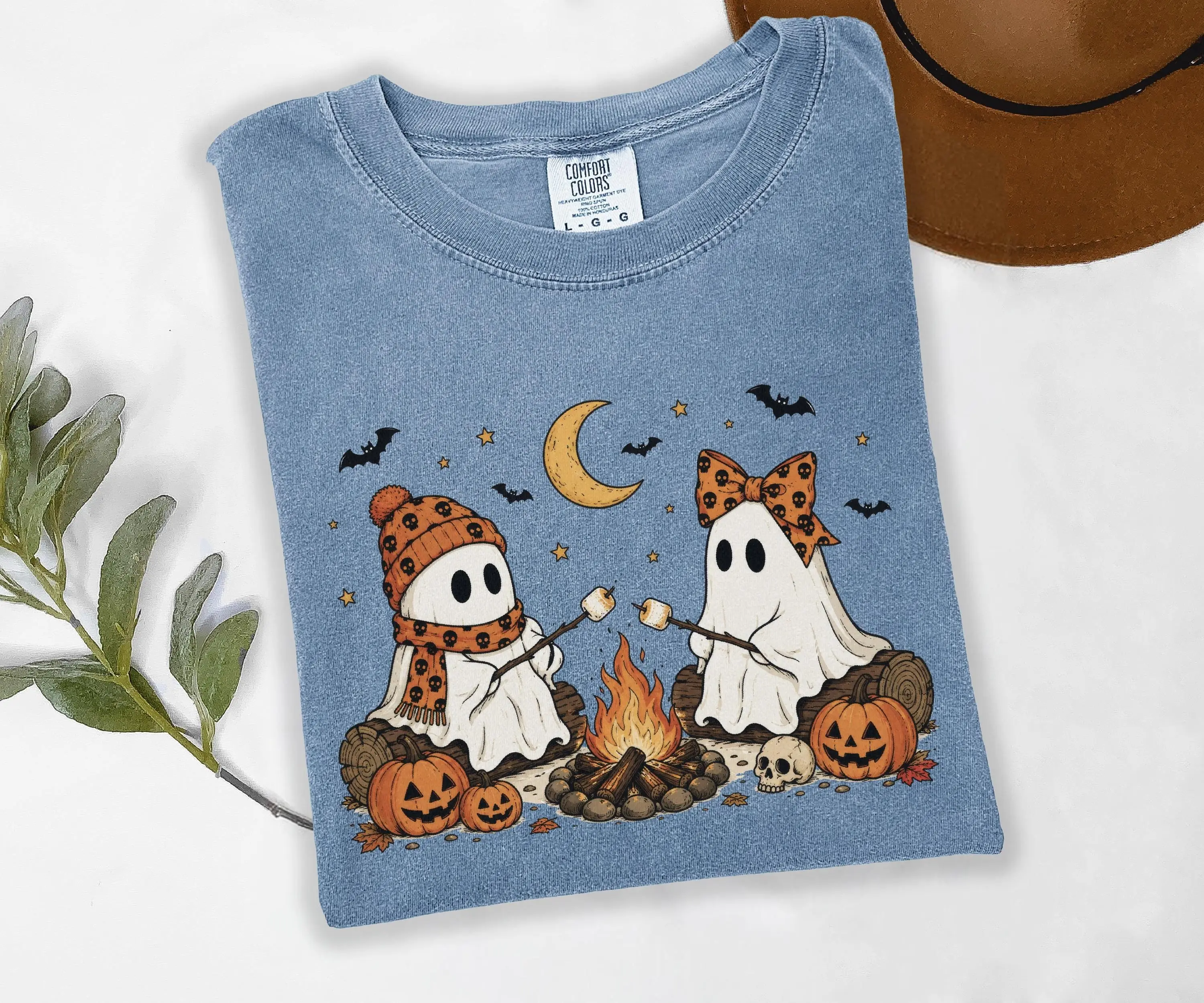 Comfort Colors Ghost Camp Life Shirt, Unisex Funny Halloween Spooky Camping Fall Lover Gift Tee - photo 2