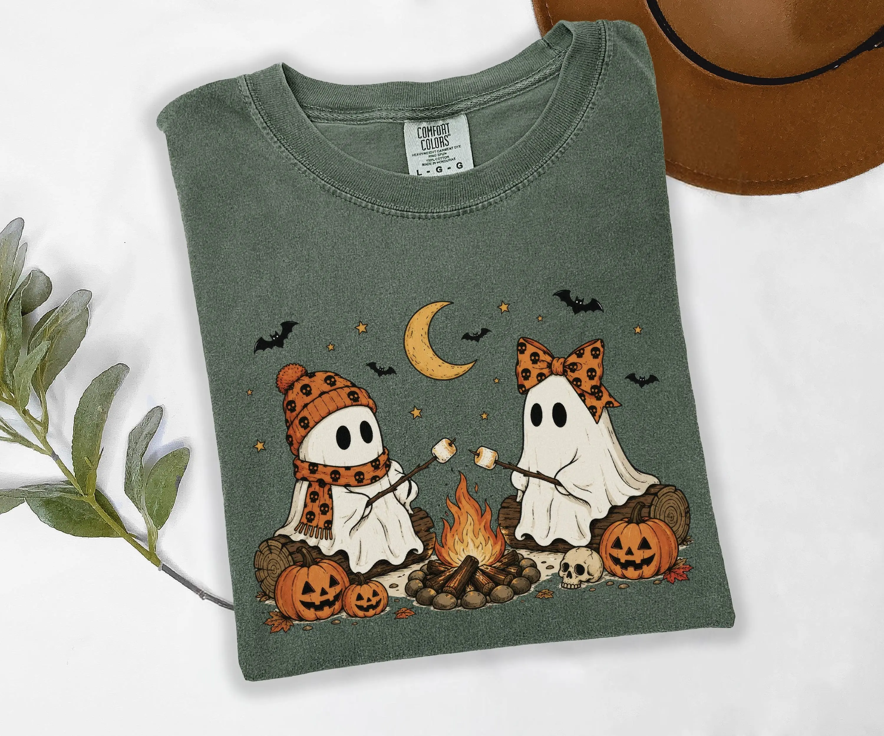 Comfort Colors Ghost Camp Life Shirt, Unisex Funny Halloween Spooky Camping Fall Lover Gift Tee - photo 3