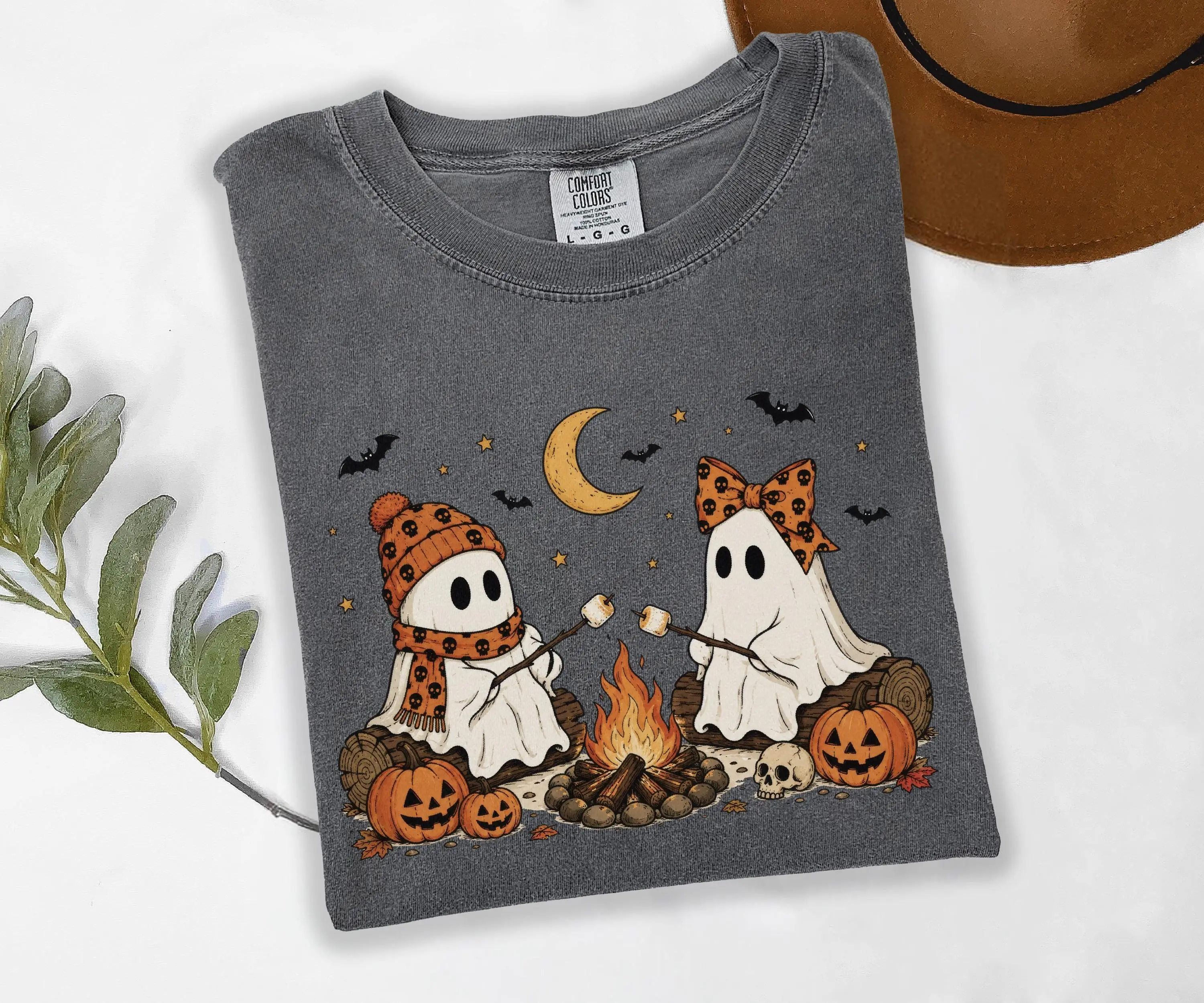 Comfort Colors Ghost Camp Life Shirt, Unisex Funny Halloween Spooky Camping Fall Lover Gift Tee - photo 4