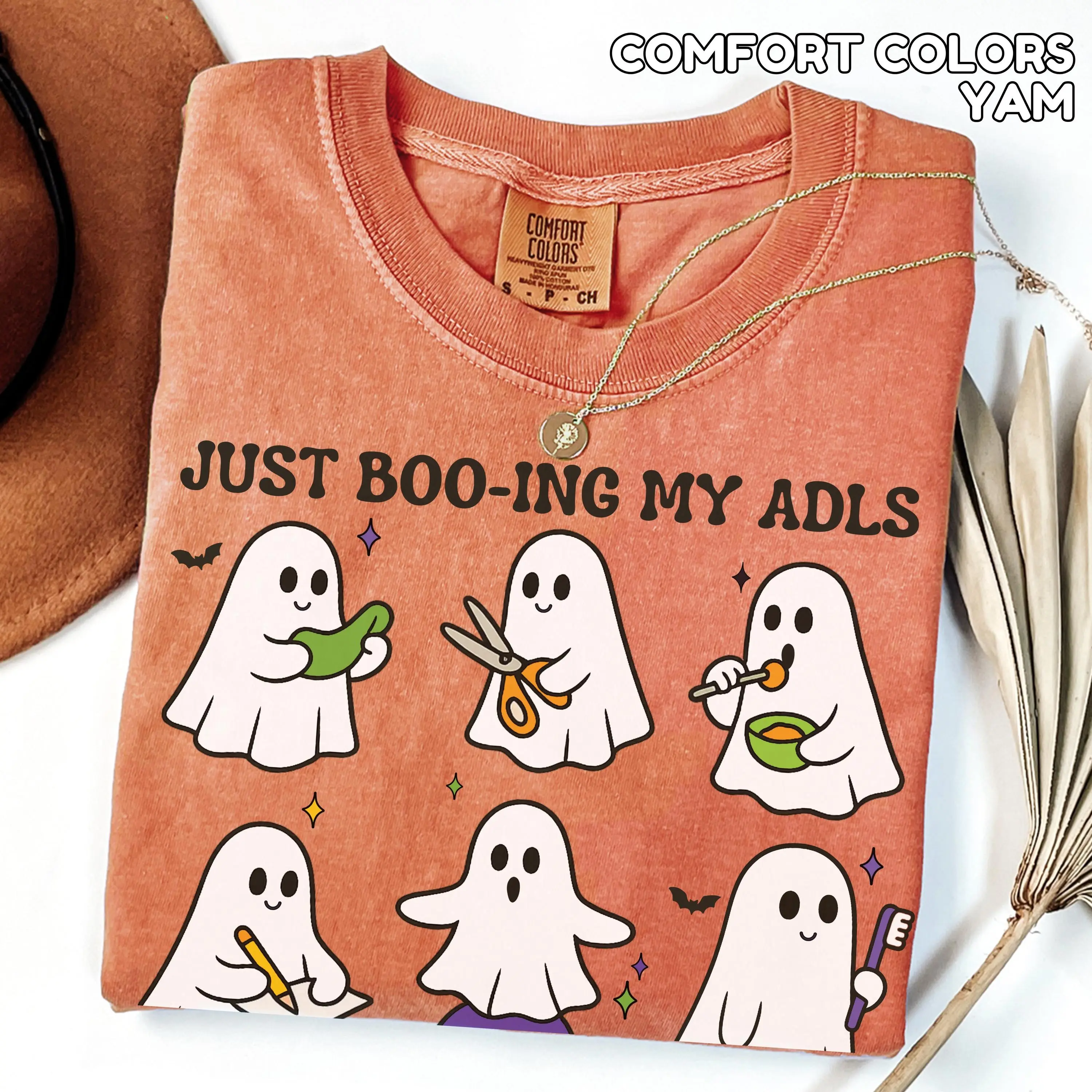 Comfort Colors Ghost Occupational Therapy Shirt, Spooky Halloween OT Graphic Tee, Fall Therapist Gift